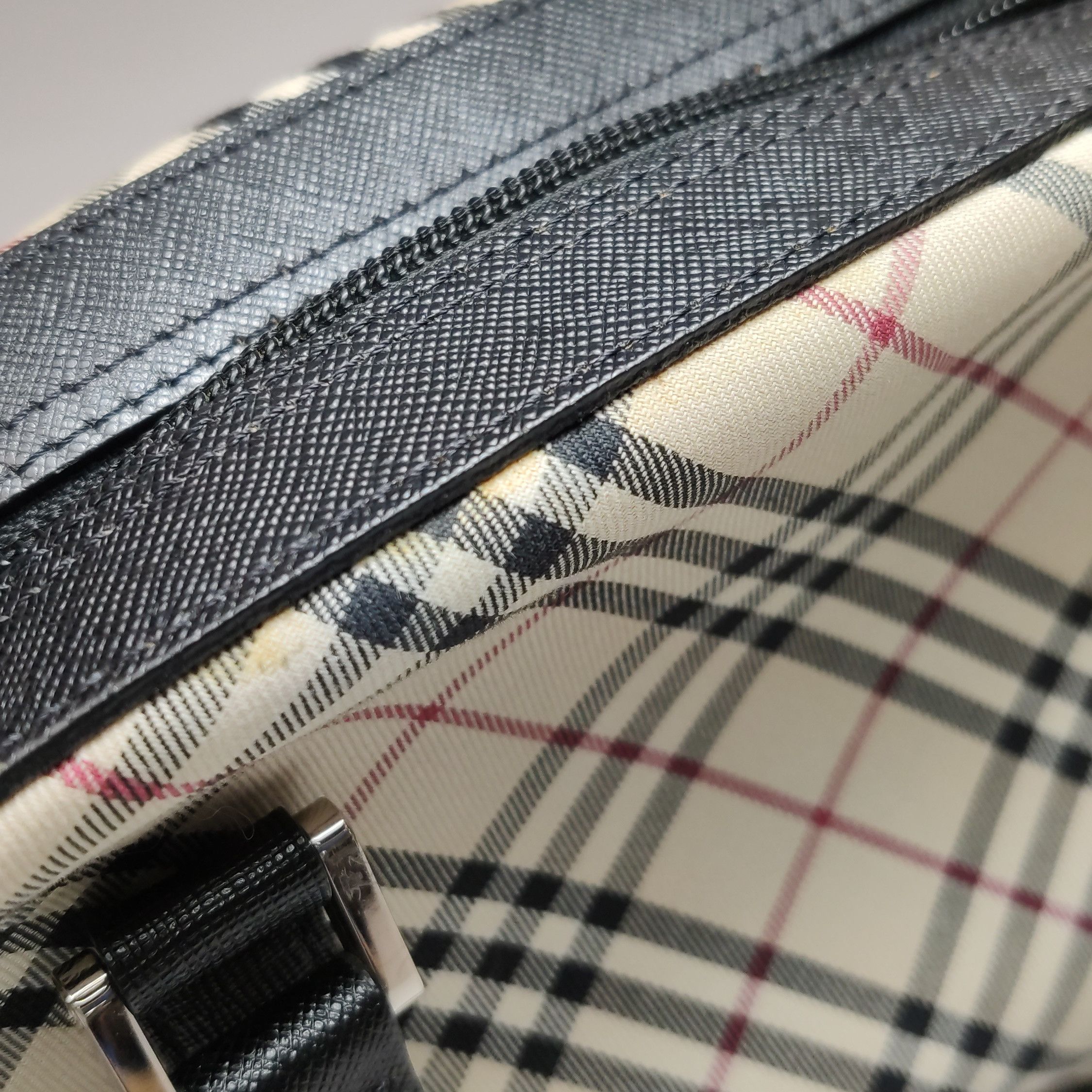 Burberry burberry leather plaid handle bag 0099 Size ONE SIZE - 13 Thumbnail