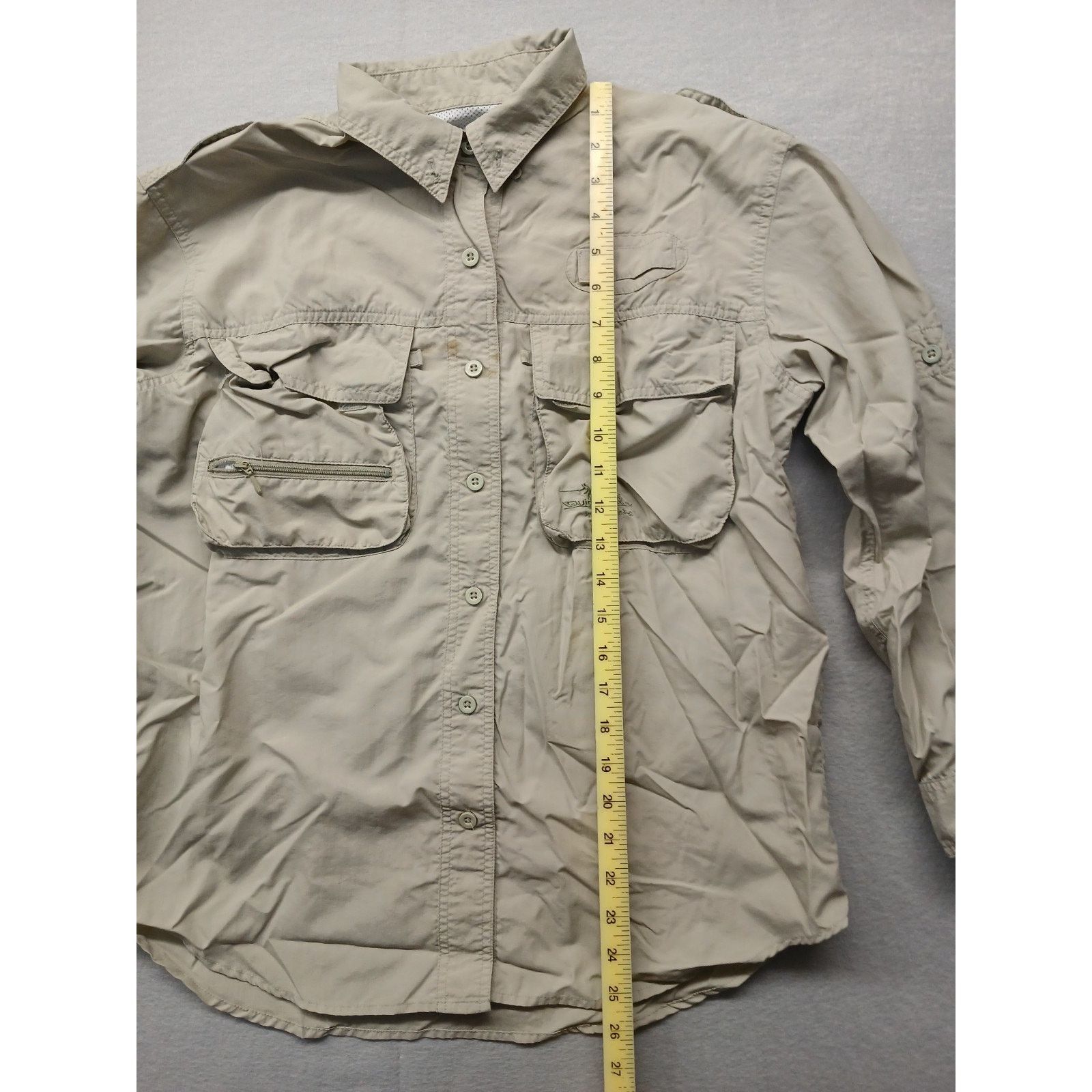 Cabelas Cabelas Hunting (Small) Beige Rain Resistant Button Shirt Size US S / EU 44-46 / 1 - 1 Thumbnail