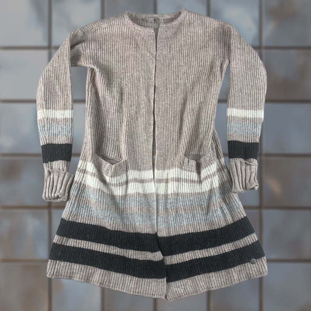 Royal Robbins VINTAGE ROYAL ROBBINS SWEATER WRAP WOMENS M MEDIUM LONG SLEEVE KNIT PINK ROSE BLACK STRIPE Size M / US 6-8 / IT 42-44 - 1 Thumbnail