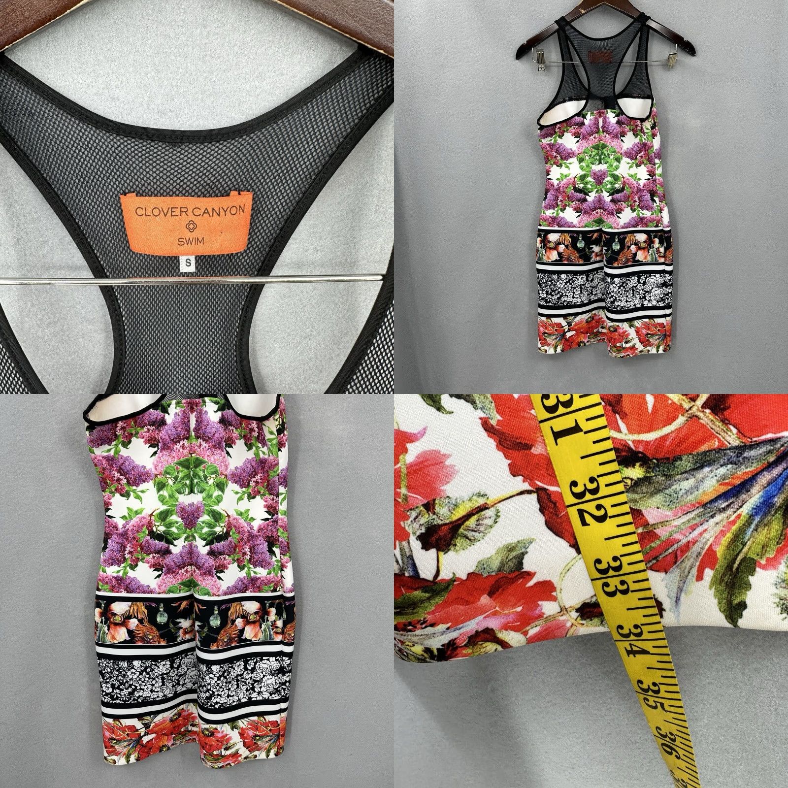 Clover Canyon Clover Canyon Scuba Dress Cover Up Women S Neoprene Floral Bodycon Zip Quiet Dress Size S / US 4 / IT 40 - 8 Thumbnail