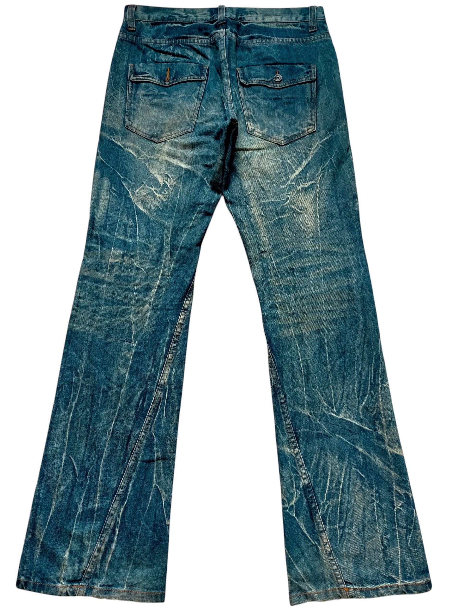 Le Grande Bleu (L.G.B.) Flare Antfui Jeans Acid Wash boot cut denim Size US 33 - 2 Thumbnail