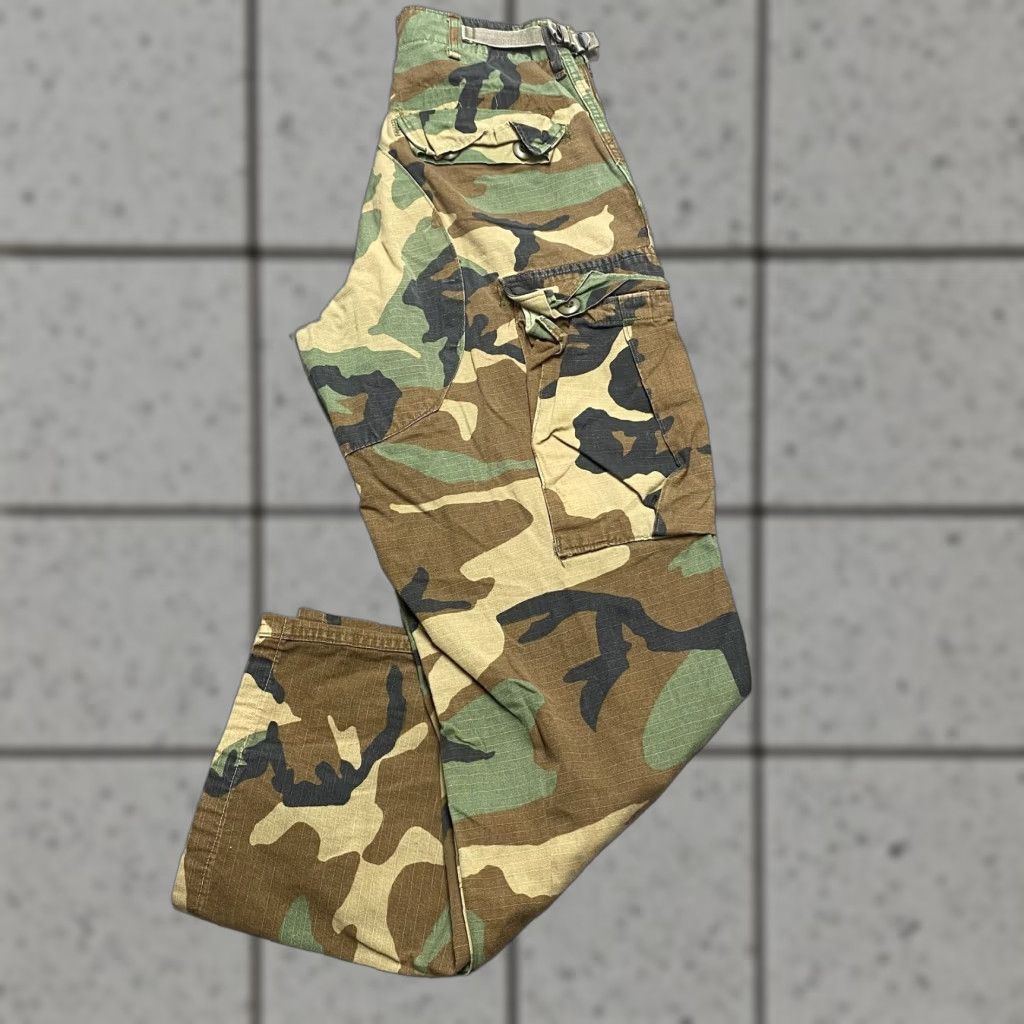VINTAGE US Army Woodland Camo Cargo Pants Mens XS Small Regular