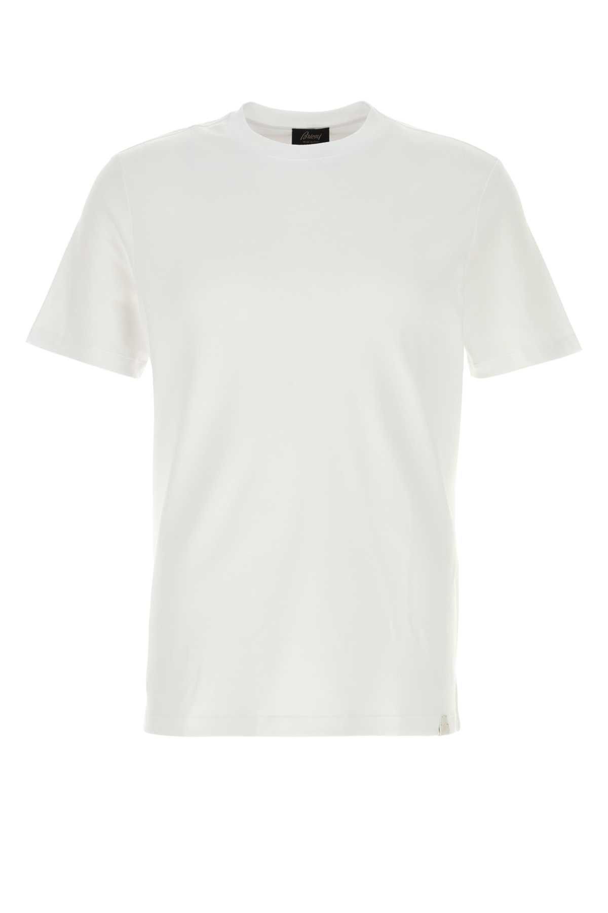 Brioni White Cotton T-Shirt Size US S / EU 44-46 / 1 - 1 Thumbnail