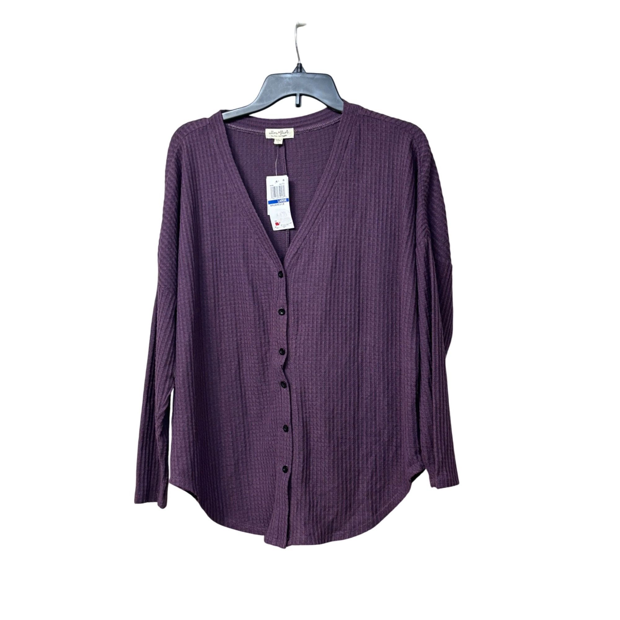 Other Ultra Flirt Junior's Waffle Knit Versatile Cardigan Top, Bla Size L / US 10 / IT 46 - 3 Thumbnail