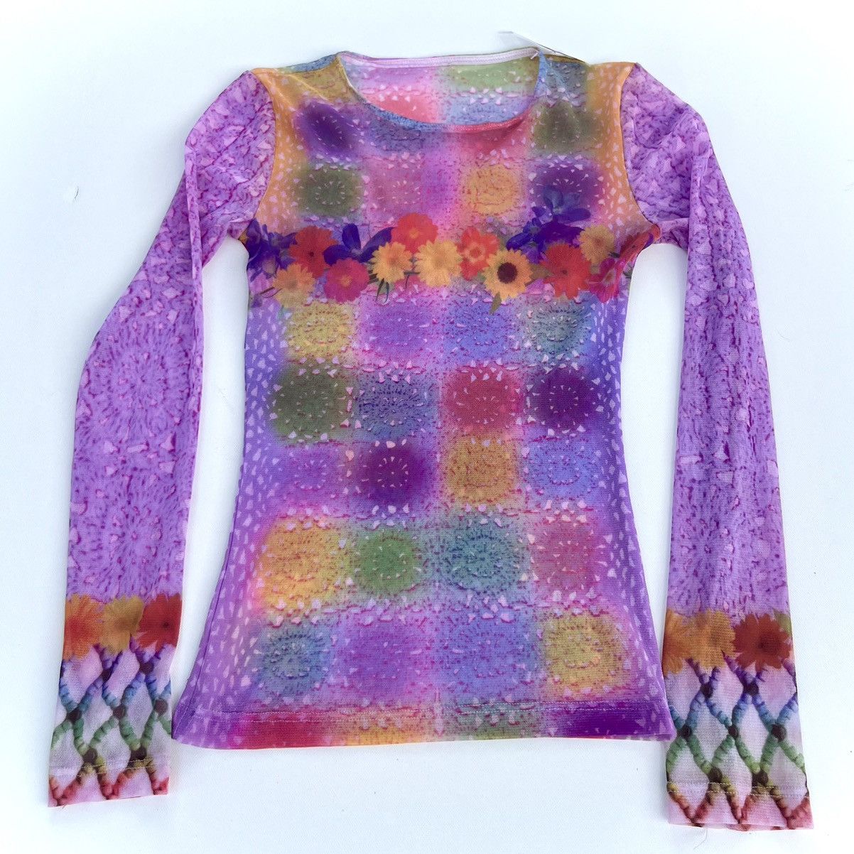 Agolde × Vintage 90s Agolde Micro Mesh long sleeve top Size XS / US 0-2 / IT 36-38 - 5 Thumbnail