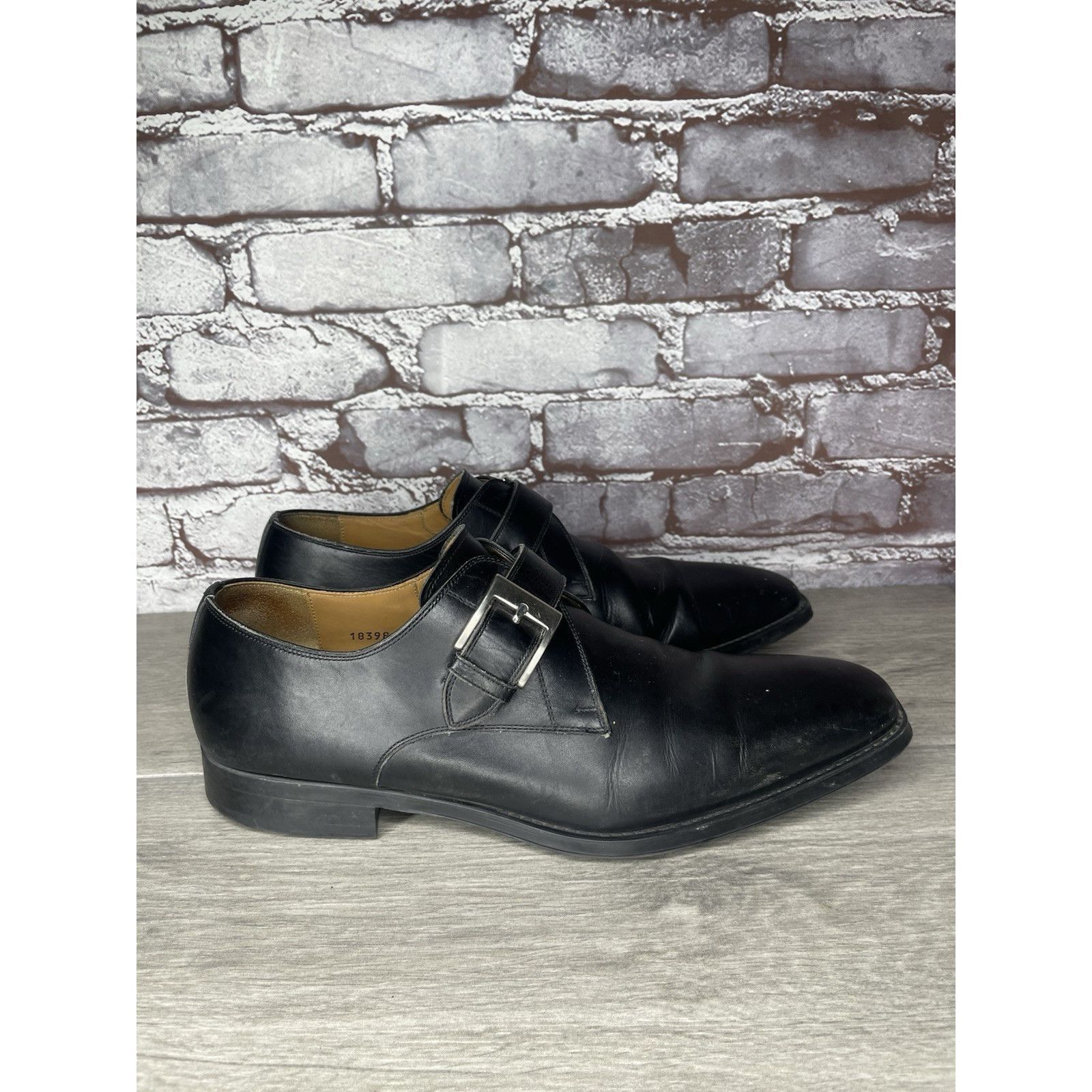 Magnanni Magnanni Black Leather Buckle Monk Strap Loafers Dress Shoes Size US 9.5 / EU 42-43 - 21 Thumbnail