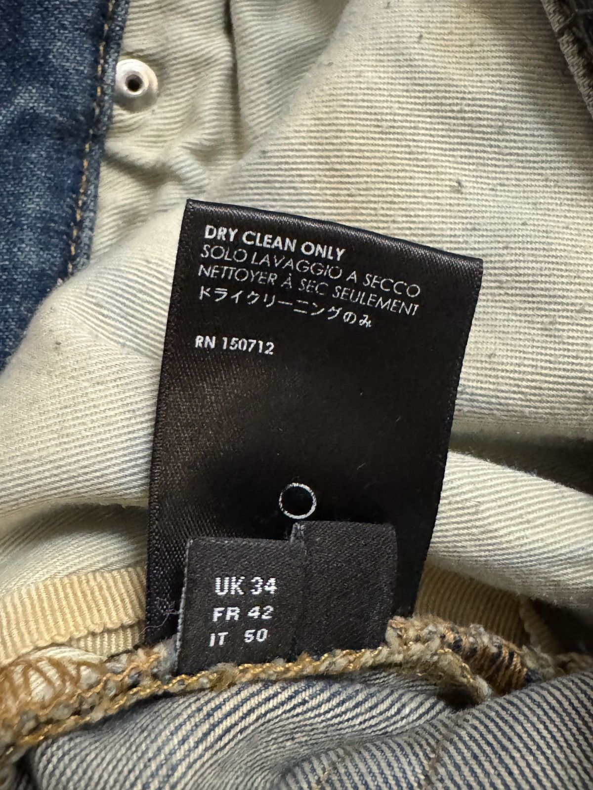 Amiri 💠Amiri💠 BROKEN KNEE JEANS BLUE (34) Size US 34 / EU 50 - 4 Thumbnail