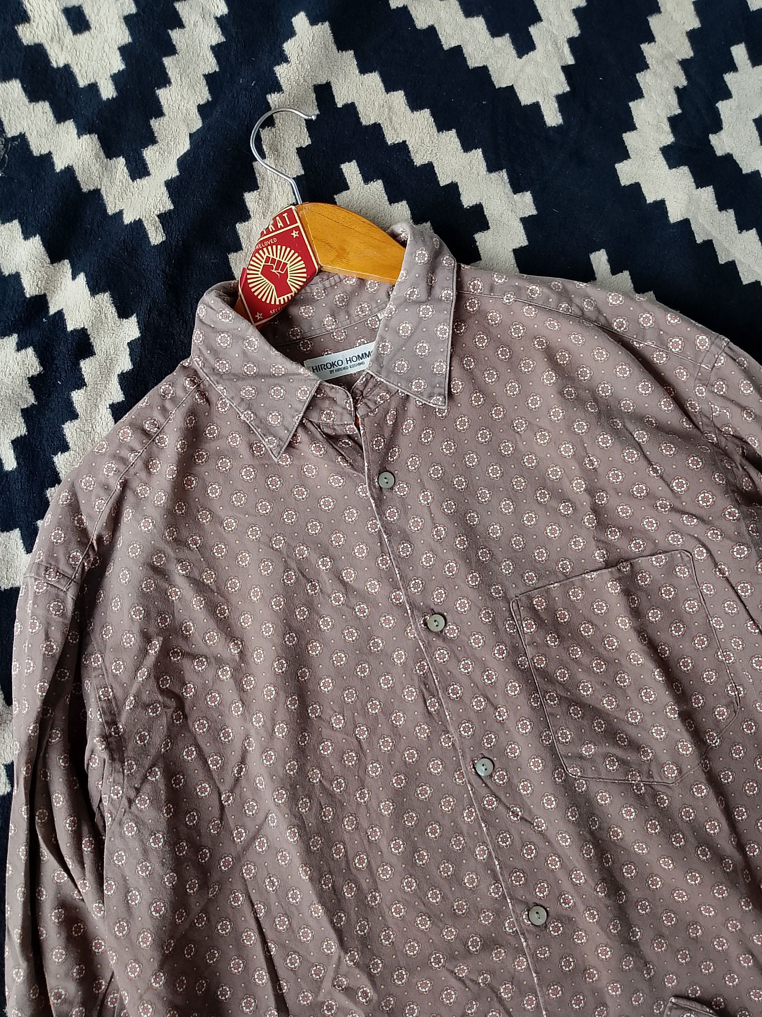 Hiroko Koshino Homme Vintage Hiroko Koshino Homme Paisley Avantgarde Shirt Size US XL / EU 56 / 4 - 4 Thumbnail