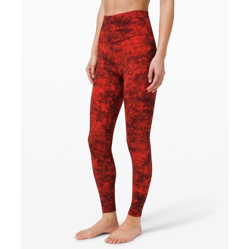 Lululemon Lululemon Red Black Align High Rise Full Length Yoga Pant 2 Size 26" / US 2 / IT 38 - 4 Thumbnail
