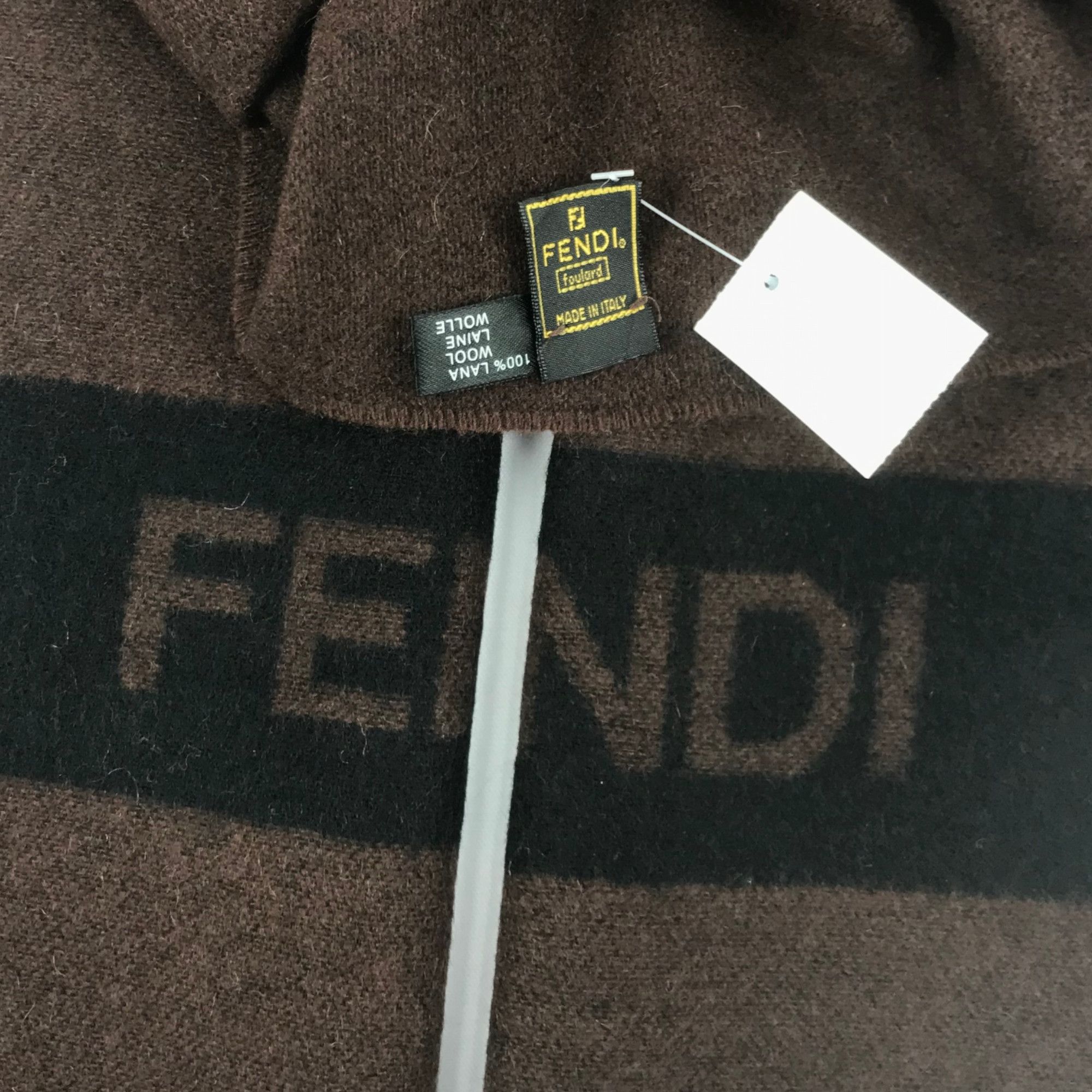 Fendi Vintage 90s Fendi Scarf Muffler Wool Cashmere Scarves Size ONE SIZE - 4 Thumbnail