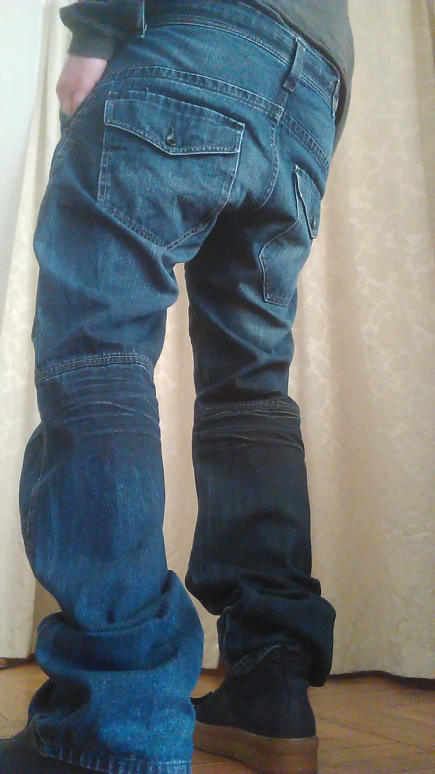 Vintage Skinny Baggy Stacked Pants Flared Alt Neo Denim Goth 33 Size US 33 - 15 Thumbnail