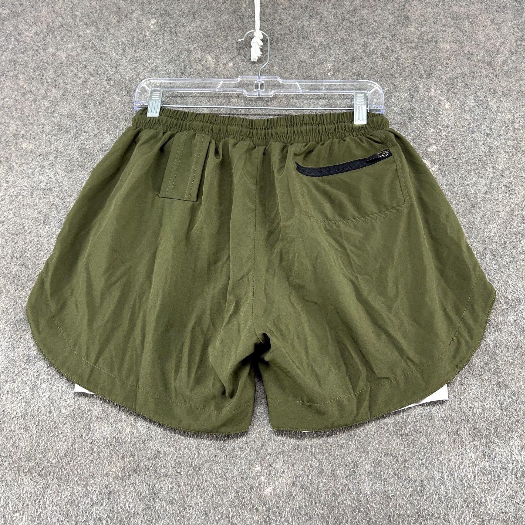 Logo 7 Apex Shorts Mens L Green Drawstring Elastic Waist Lined Logo Running Training Size US 33 - 4 Thumbnail