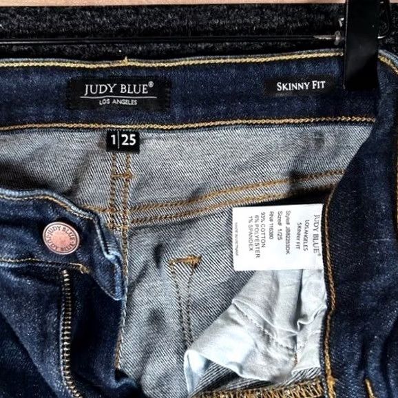 Vintage Judy Blue Skinny Jeans Womens 25 Dark Wash Denim JB82253DK High Rise Size 42" / US 20 - 3 Thumbnail