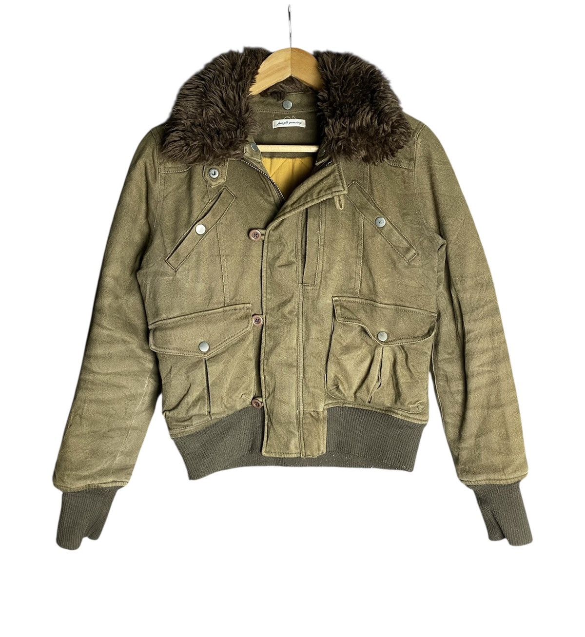 Japanese Brand Jungle Gemsing Fur Brown Jacket Size US S / EU 44-46 / 1 - 1 Thumbnail