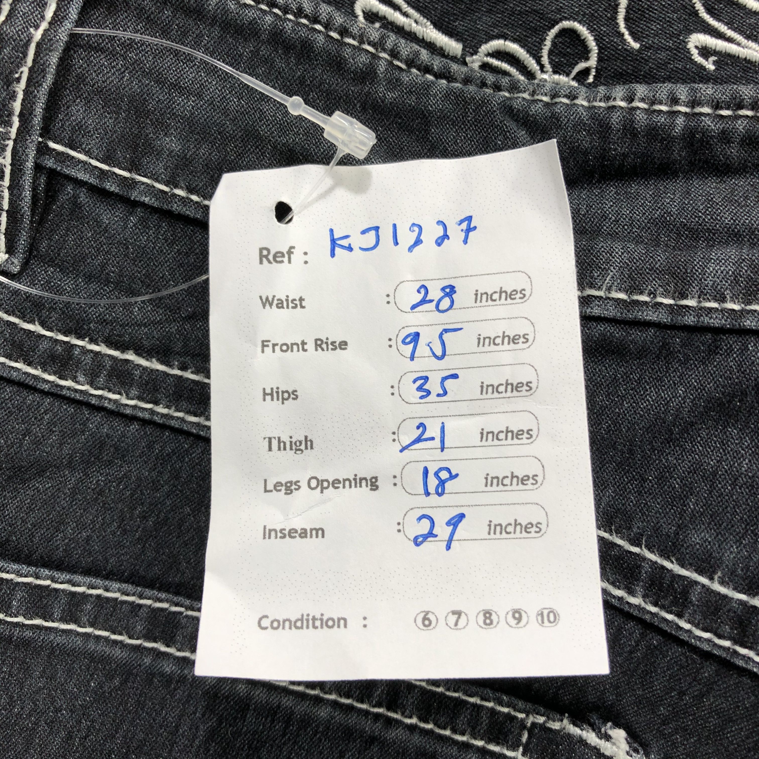 Japanese Brand Vintage Japanese Brand Jeans Embroidered Flare Pants Size US 28 / EU 44 - 8 Thumbnail