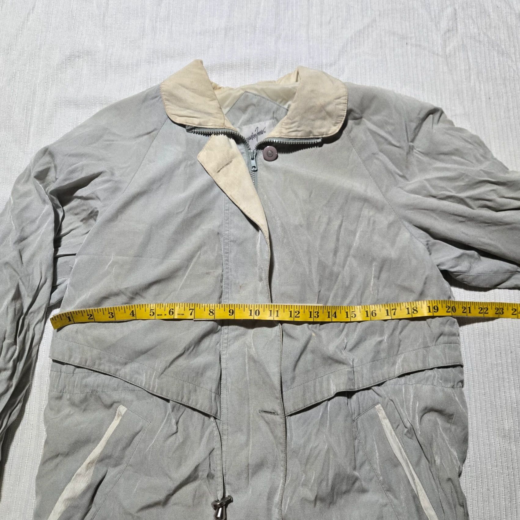 Vintage Jacqueline Ferrar Jacket Women Beige/Brown Adult Size S Small Zip Button Coat/ Jacket for All Occasion Womens Size S / US 4 / IT 40 - 4 Thumbnail