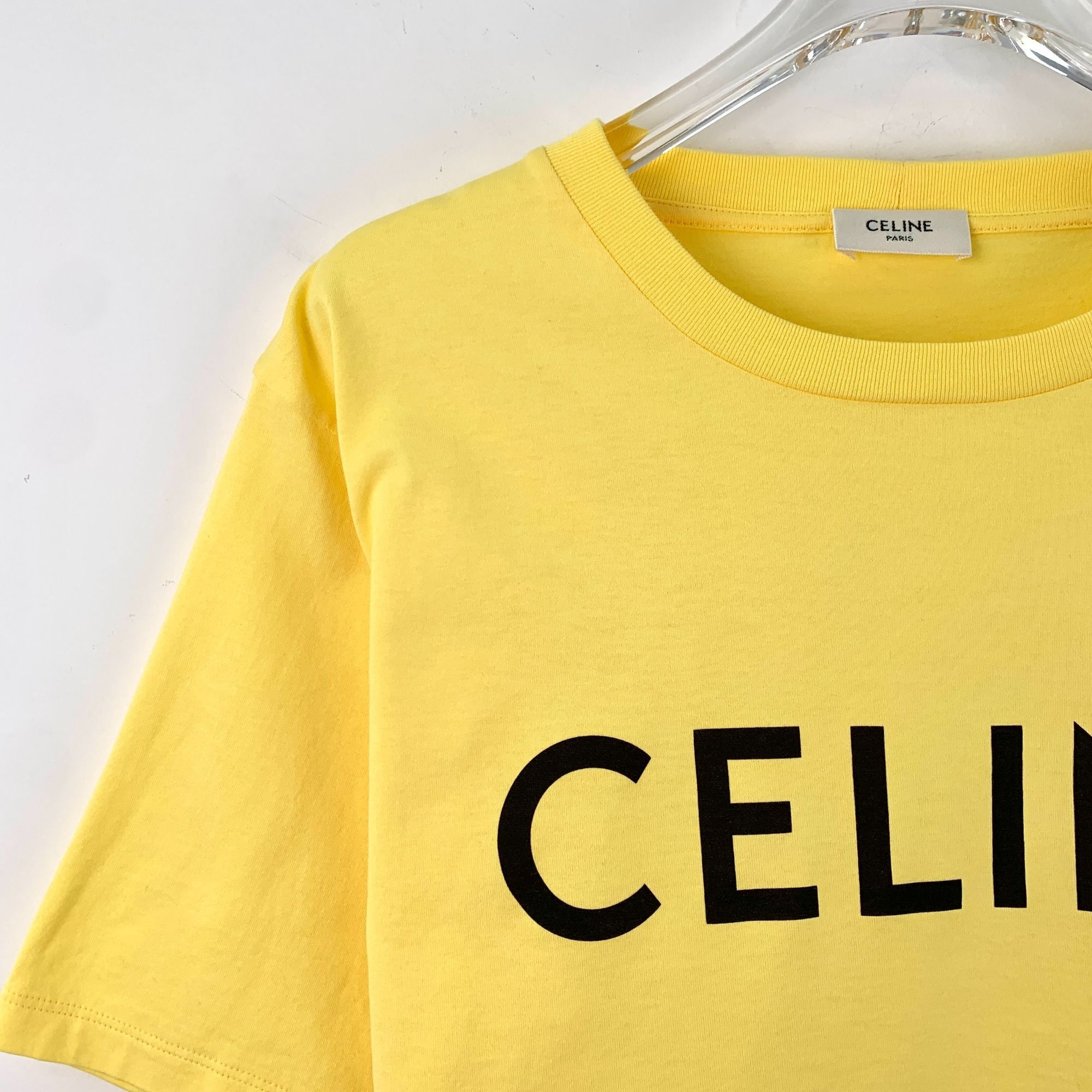 Celine Celine Yellow Cotton Letter Print Round-Neck Short-Sleeve T- Size XS / US 0-2 / IT 36-38 - 7 Thumbnail