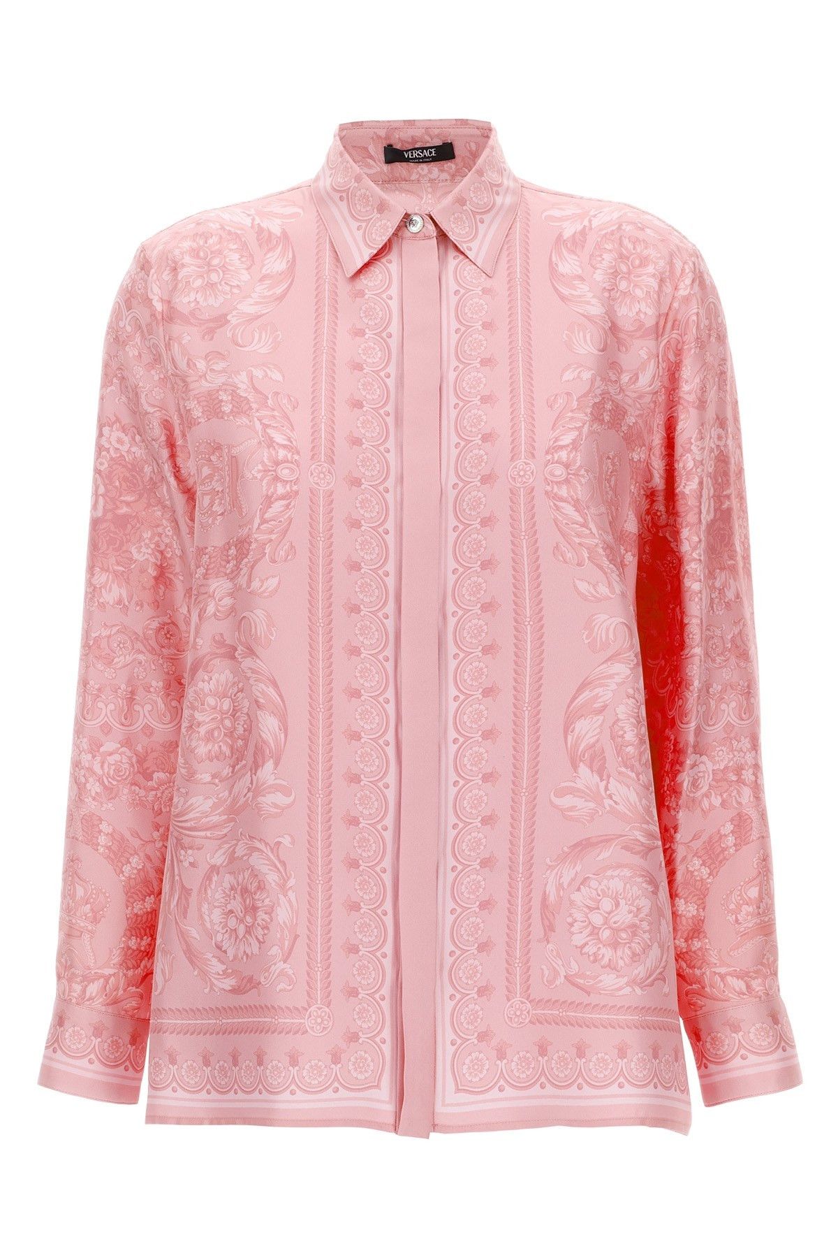 Image of Versace 'barocco' Shirt in Pink, Women's (Size Small)