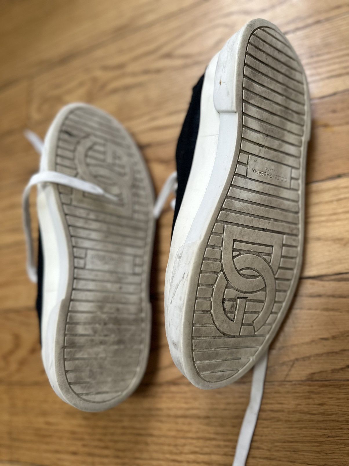 Dolce & Gabbana Dolce & Gabbana - Portofino Canvas Logo Appliquéd B&W Size US 9.5 / EU 42-43 - 5 Thumbnail