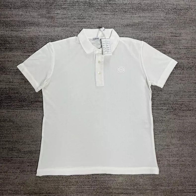 Loewe Loewe White Embroidered Logo Polo Shirt - dmc Size US S / EU 44-46 / 1 - 1 Thumbnail