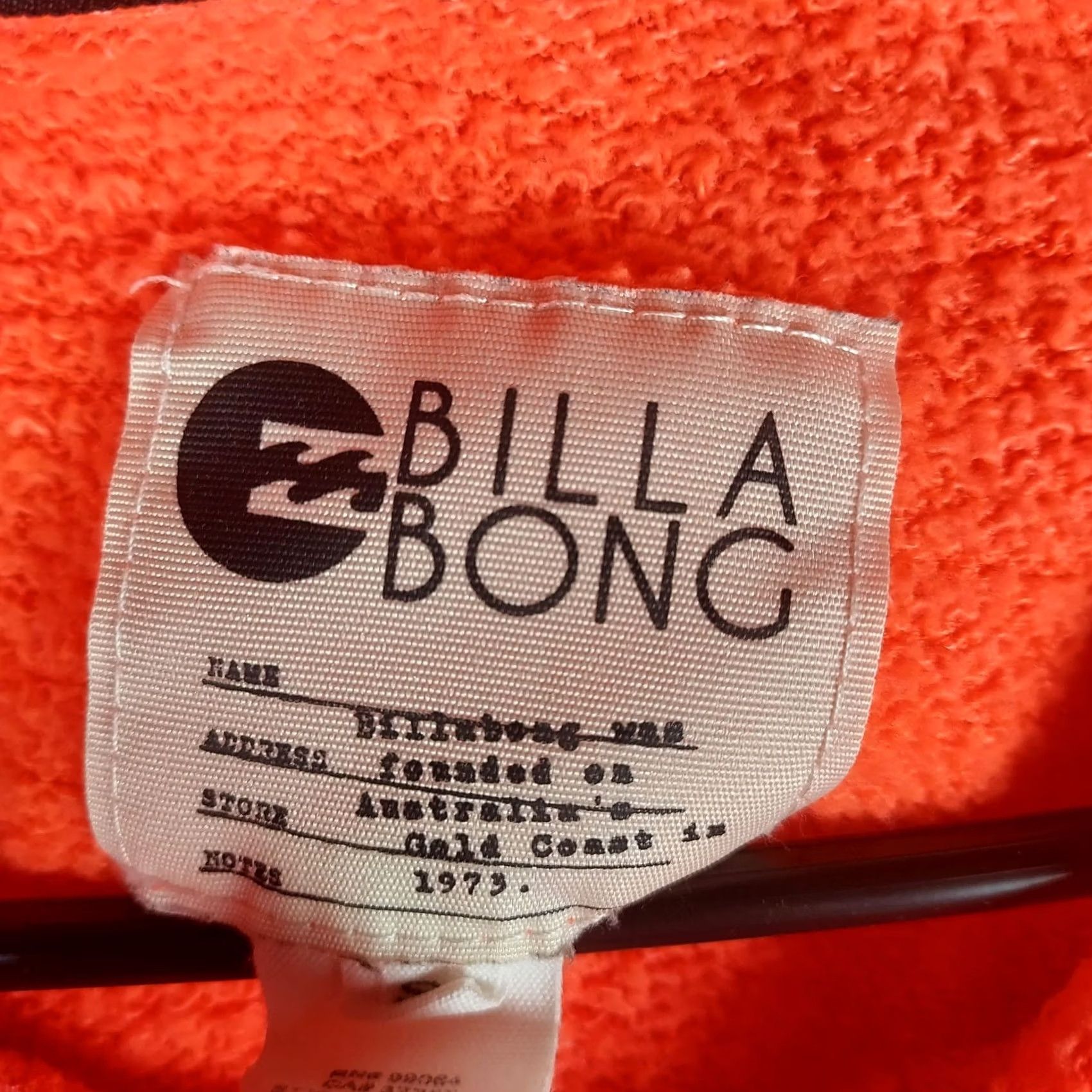 Billabong VINTAGE Billabong Women's Orange Hoodie Pullover Kangaroo Pocket Size S Size S / US 4 / IT 40 - 6 Thumbnail