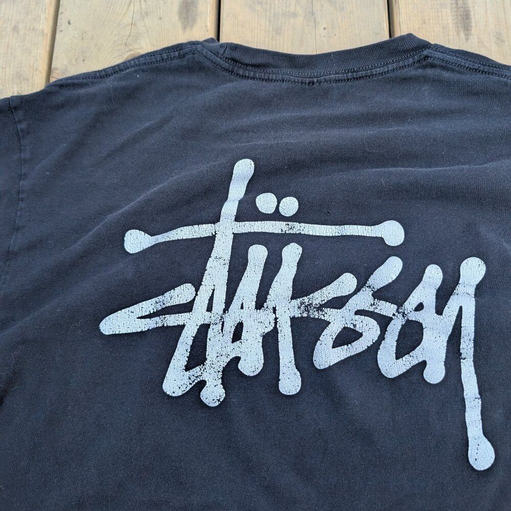 Stussy Stussy T-Shirt Men's M Black Graphic Long Sleeve Streetwear Size US M / EU 48-50 / 2 - 9 Thumbnail
