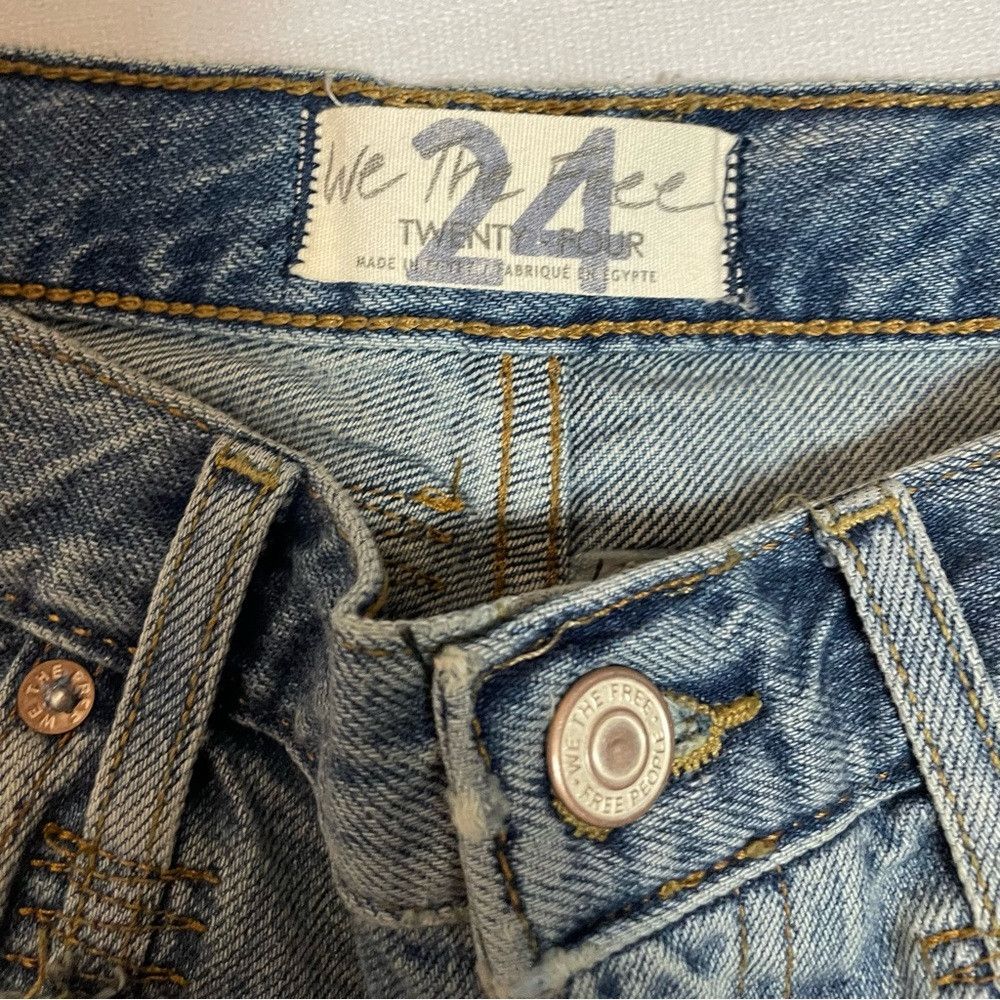 Free People NWT New Free People Makai Cutoff Denim Loose Cannon Blue Sh Size 24" / US 00 / IT 34 - 7 Thumbnail