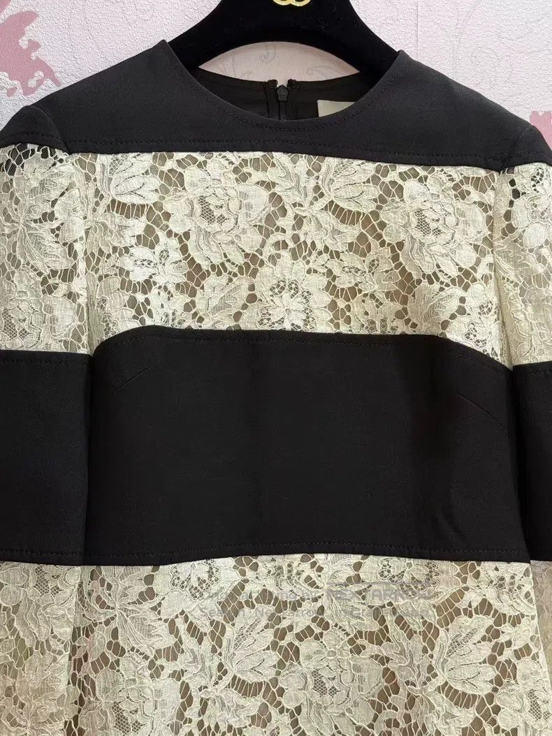 Valentino Valentino Black and white patchwork lace dress | Grailed