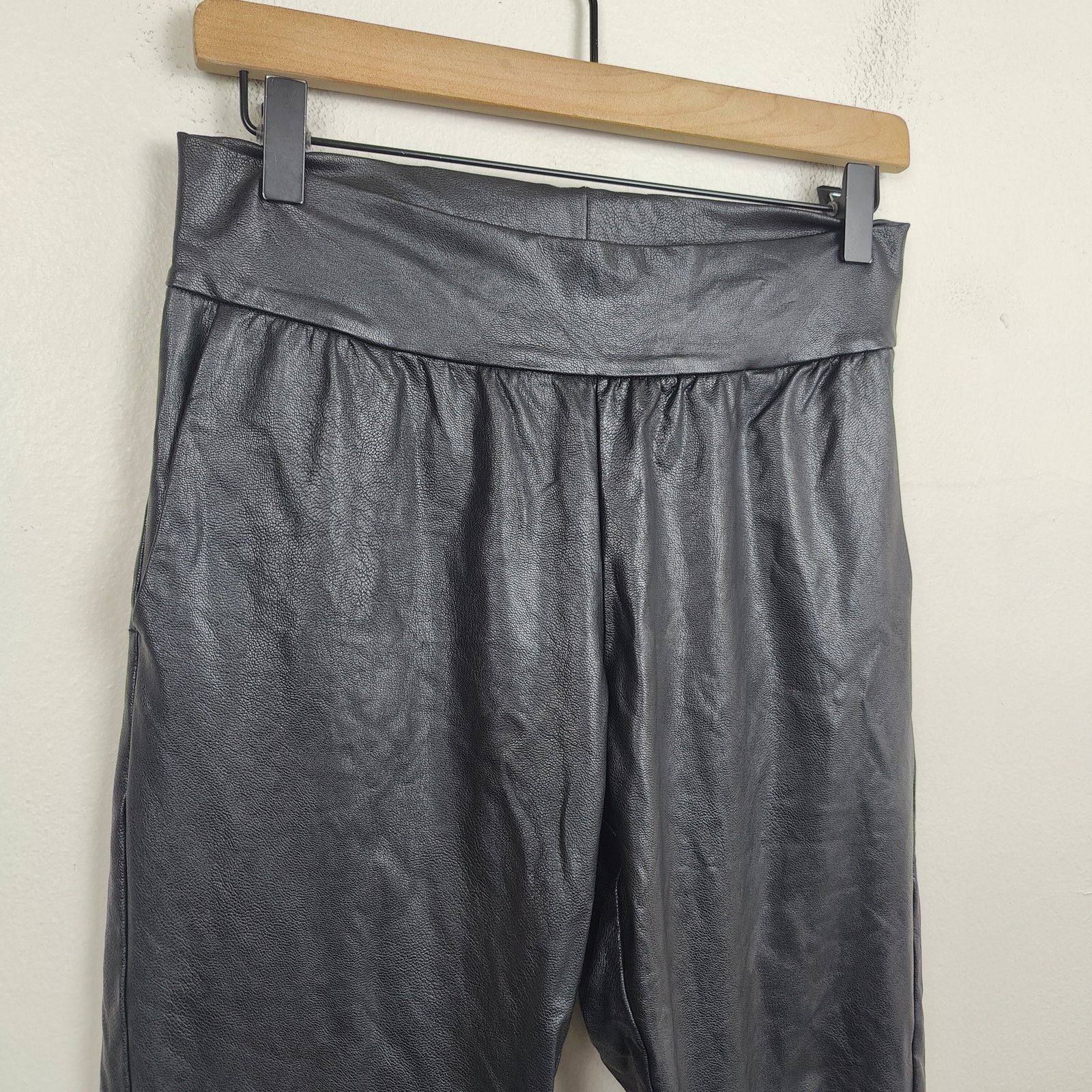 Commando Commando Faux Leather Jogger Pants Womens Small Black Size 28" / US 6 / IT 42 - 2 Thumbnail