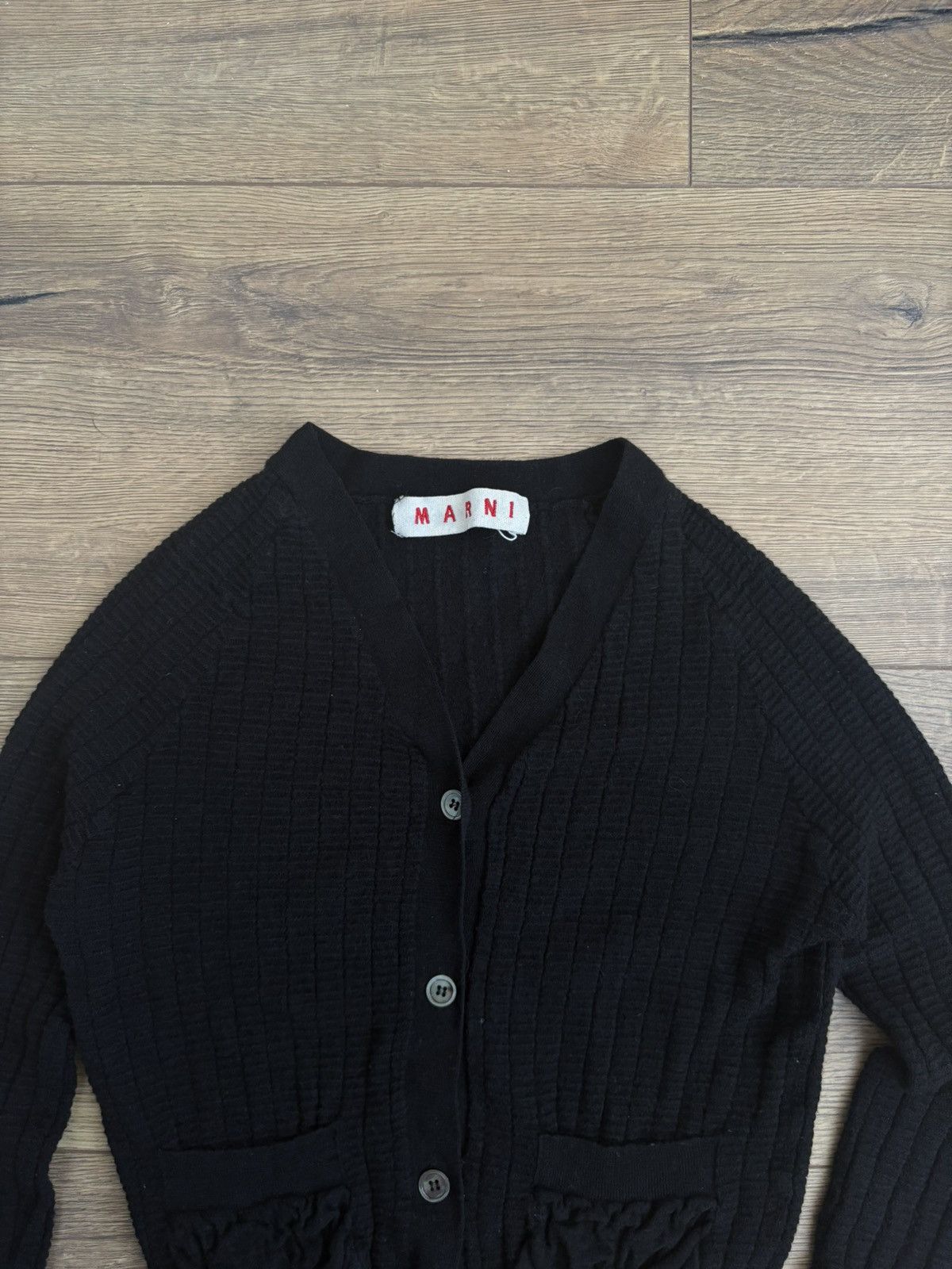 Marni Marni Cropped Wool Cardigan / Made in Italy /Designer Size M / US 6-8 / IT 42-44 - 2 Thumbnail