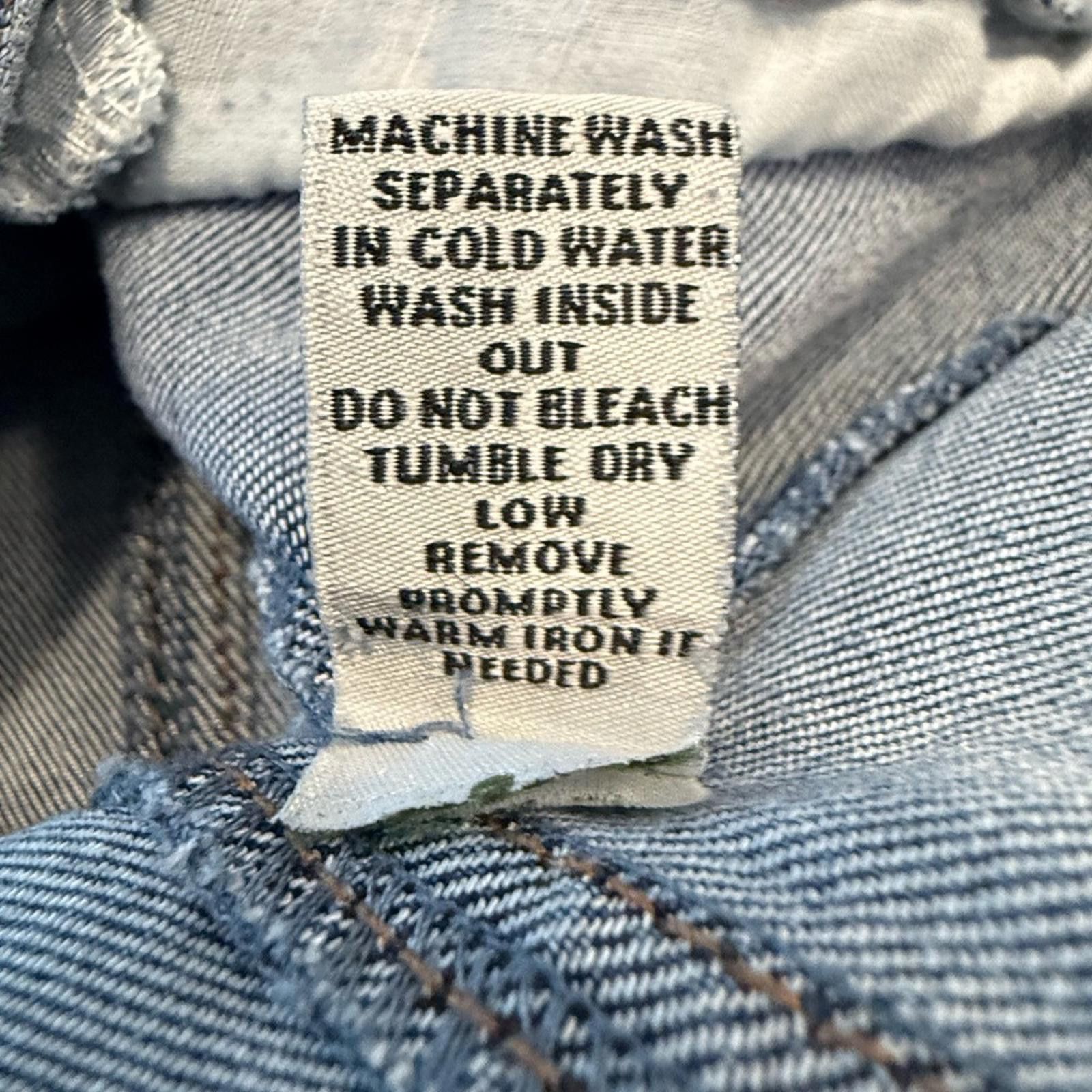 Other Refuge cropped denim jeans jacket button up medium wash SZ M Size M / US 6-8 / IT 42-44 - 5 Thumbnail