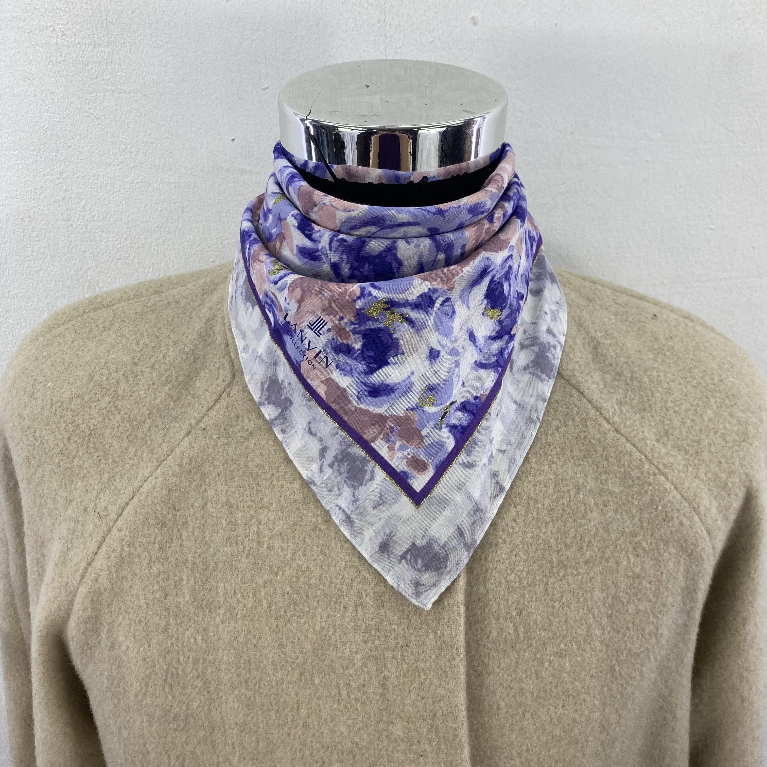 Lanvin Vintage Lanvin Handkerchief Neckerchief Bandana H154P Size ONE SIZE - 2 Thumbnail