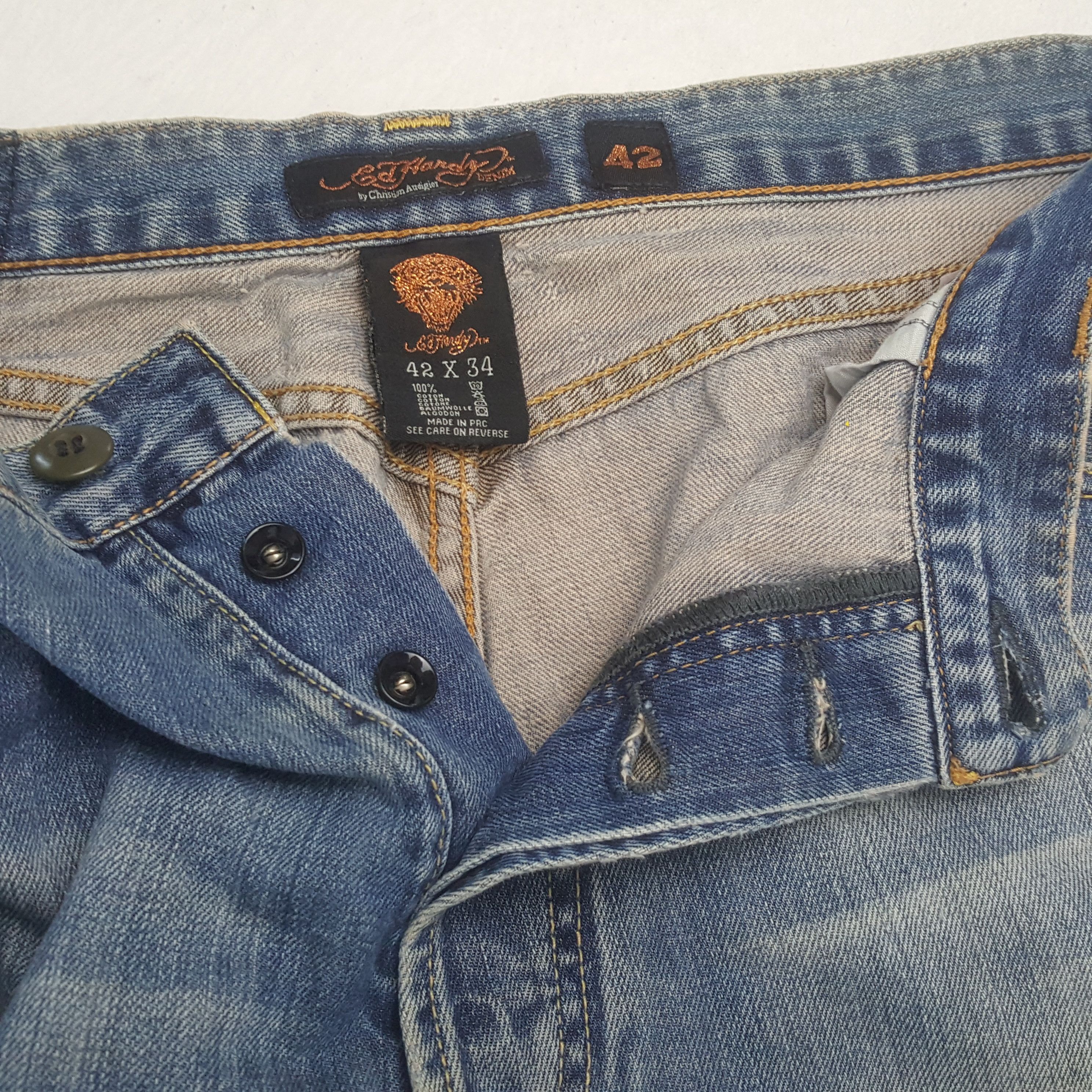 Christian Audigier × Ed Hardy × Vintage Vintage ED-HARDY by CHRISTIAN AUDIGIER Designer Brand Jeans Size US 41 - 12 Thumbnail