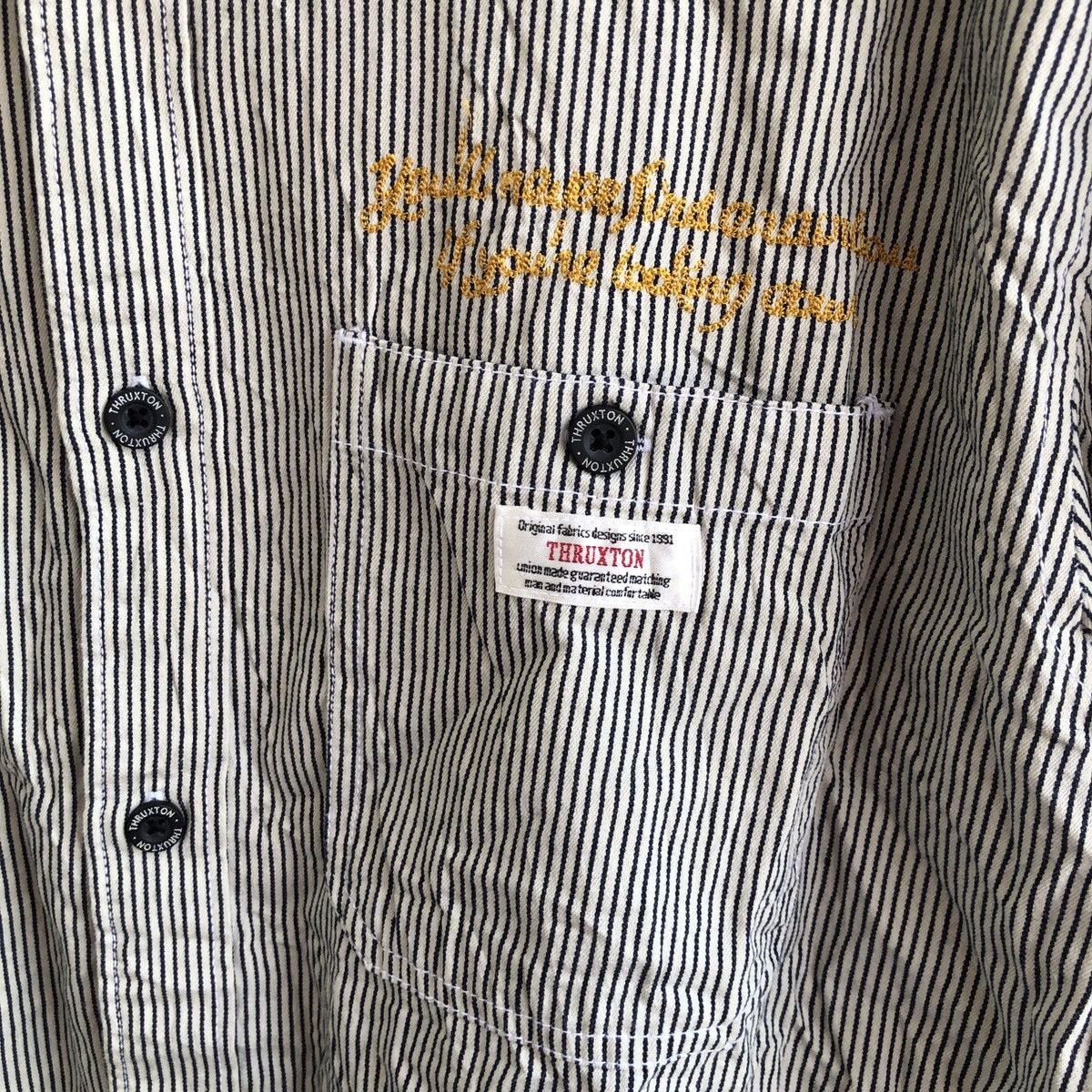 Japanese Brand THRUXTON HICKORY WORK SHIRT Size US XL / EU 56 / 4 - 4 Thumbnail