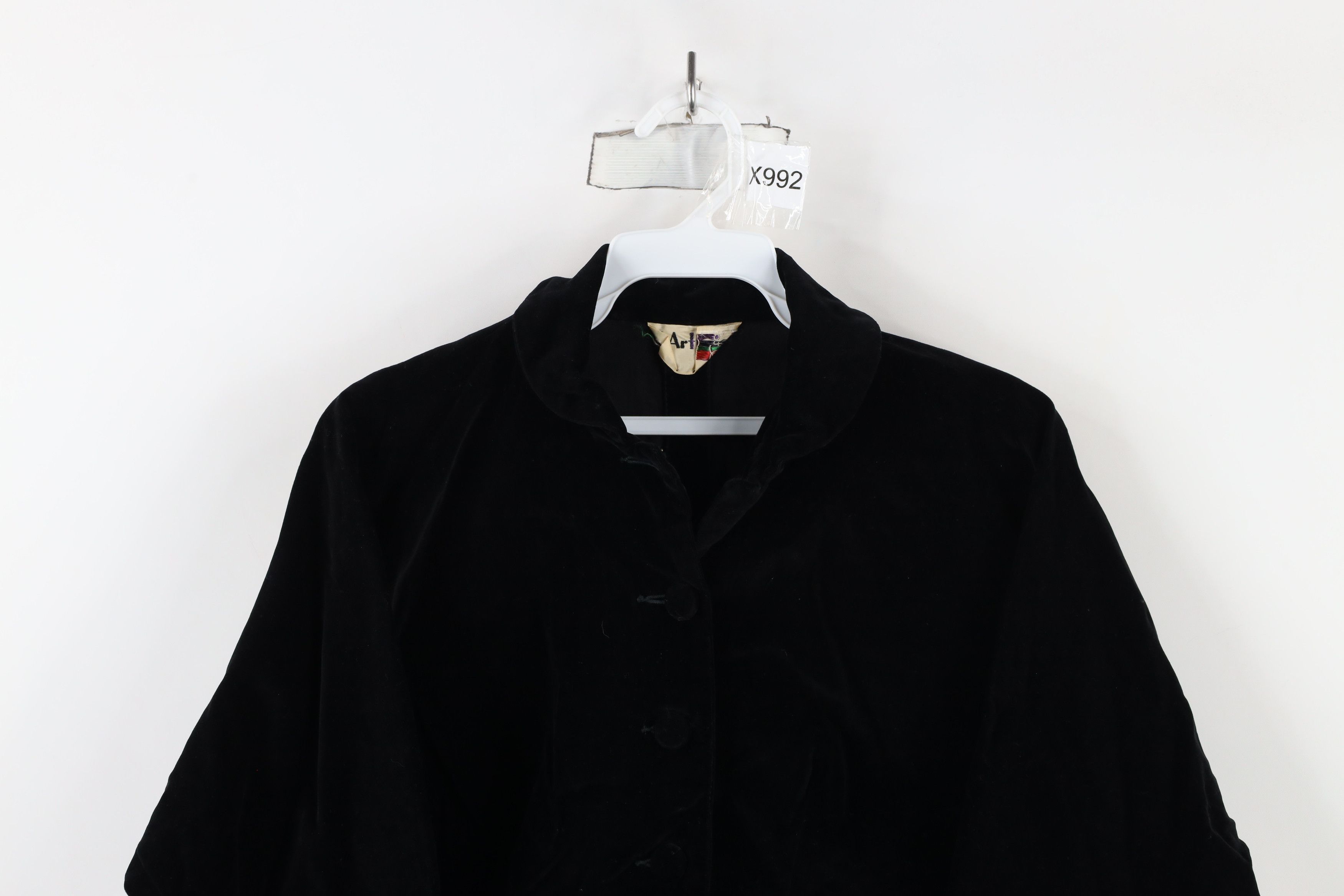 Vintage Vintage 40s 50s Rockabilly Button Jacket Coat Black USA Size M / US 6-8 / IT 42-44 - 2 Thumbnail