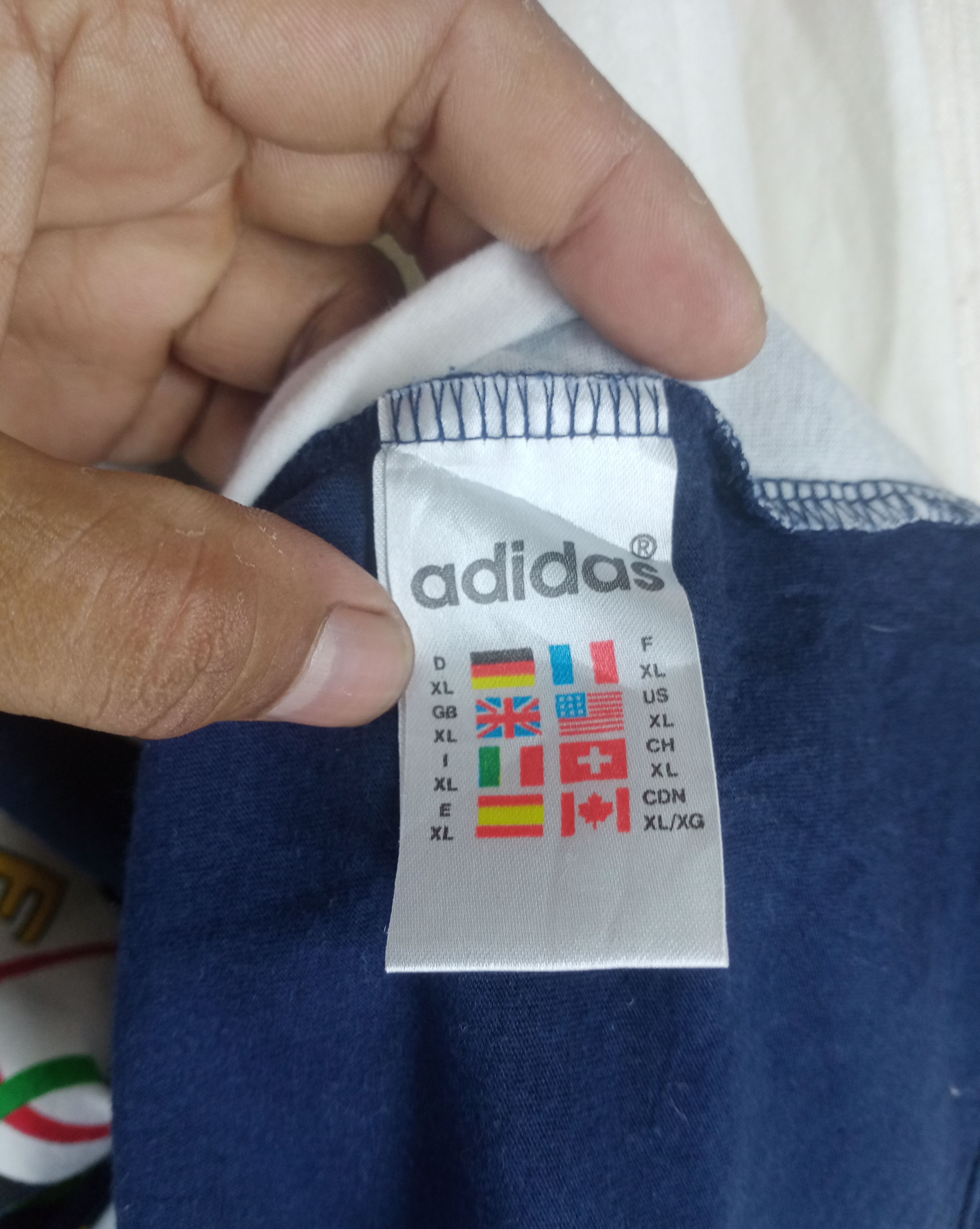 Adidas Rare Vintage 90s Adidas Equipe De France Olympique Tee Size US XL / EU 56 / 4 - 8 Thumbnail