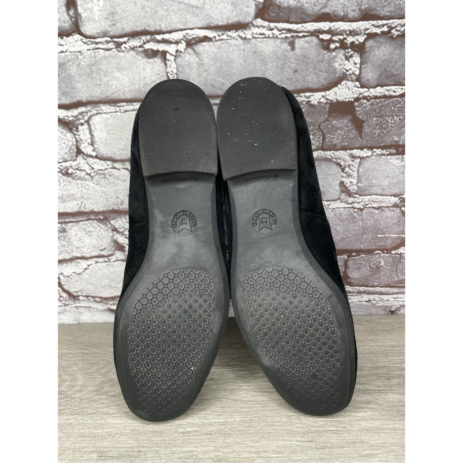 Mephisto Mephisto Air-Relax Black Suede Leather Rhinestone Heel Loafe Size US 10 / IT 40 - 23 Thumbnail