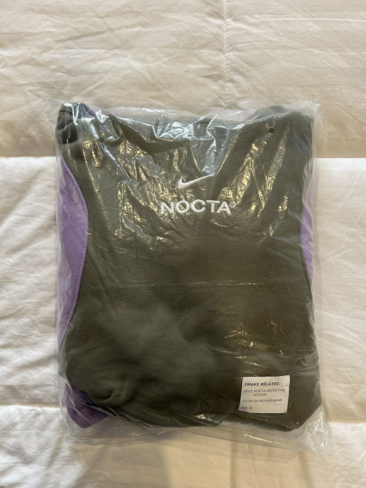 image of Drake x Nike Nocta X Defective Garments Nike Hoodie Size Small in Dust Lavender, Men's