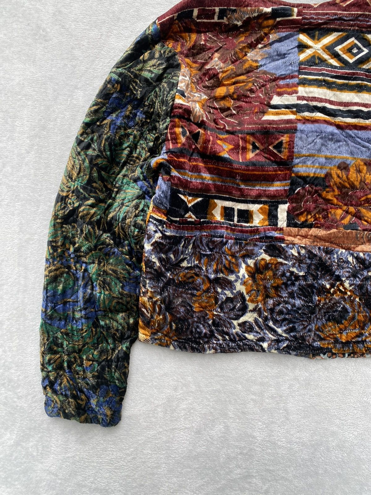 Vintage 1980s El-saad Copenhagen Indian Tapestry Velvet Jacket Size M / US 6-8 / IT 42-44 - 10 Thumbnail