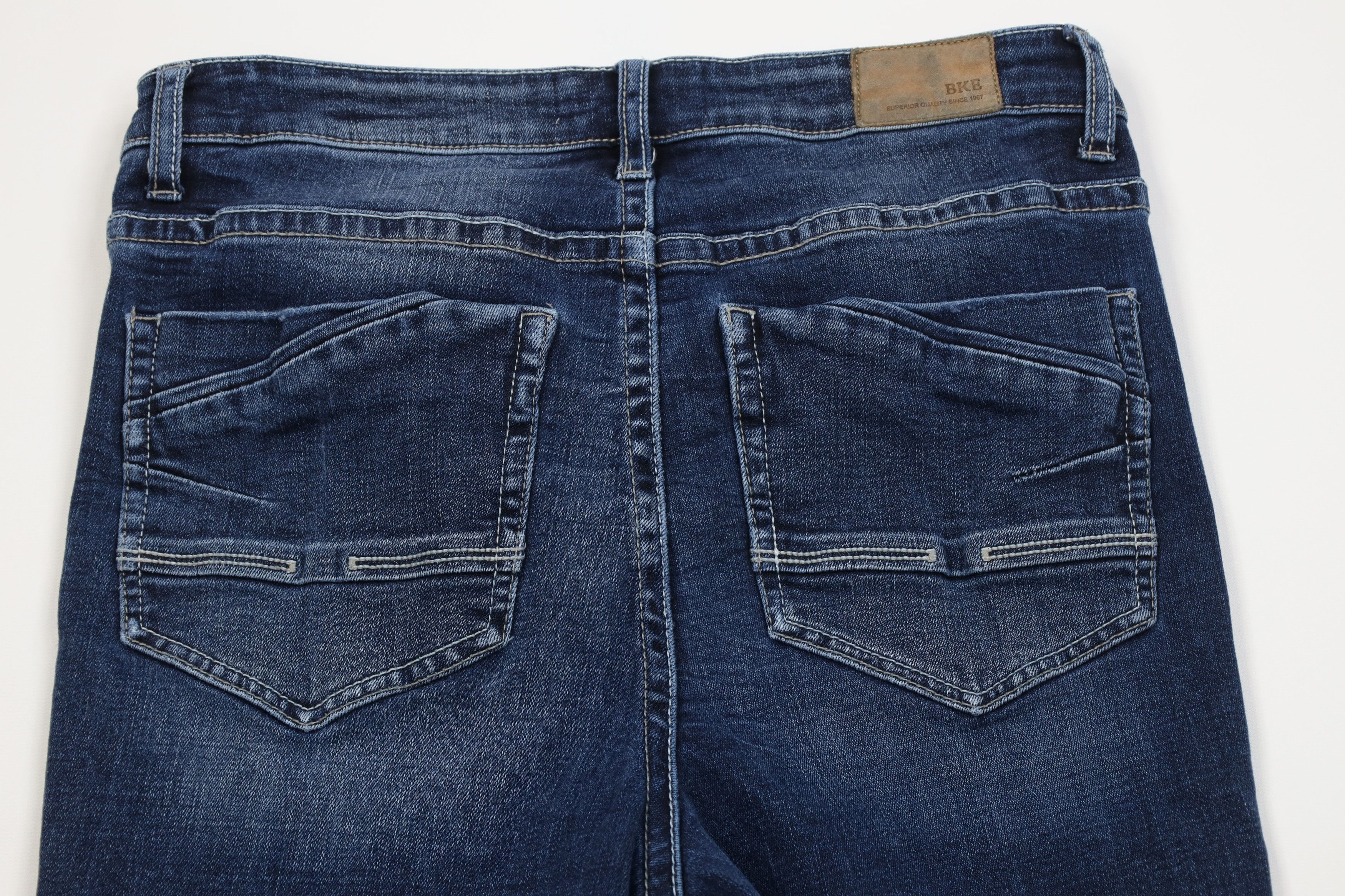 Vintage Buckle BKE Thick Stitch Stretch Parker High Rise Denim Jeans Size 28" / US 6 / IT 42 - 10 Thumbnail