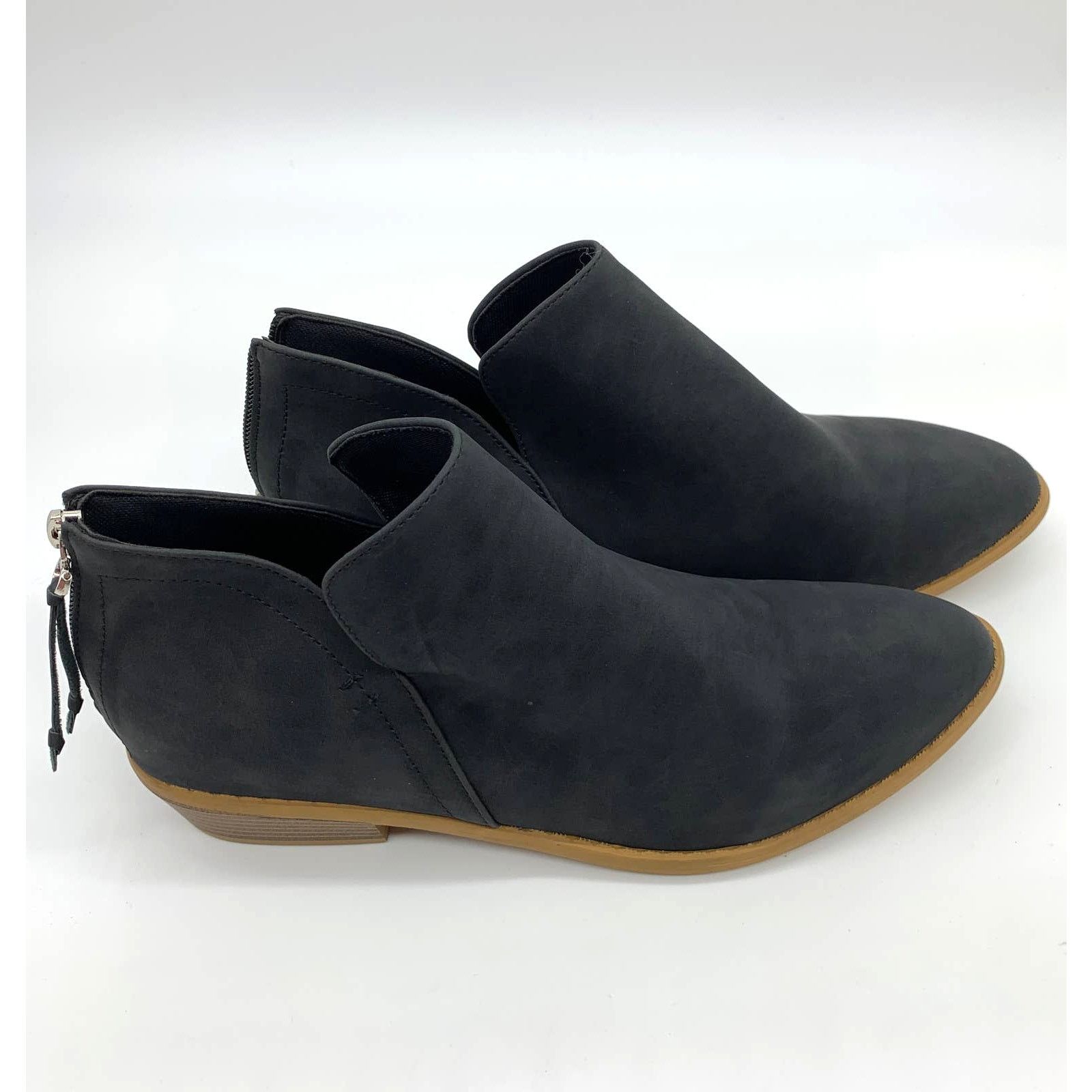 Other Womens Ankle Boot Size 10 Black Pointed Toe Zipper Size US 10 / IT 40 - 1 Thumbnail