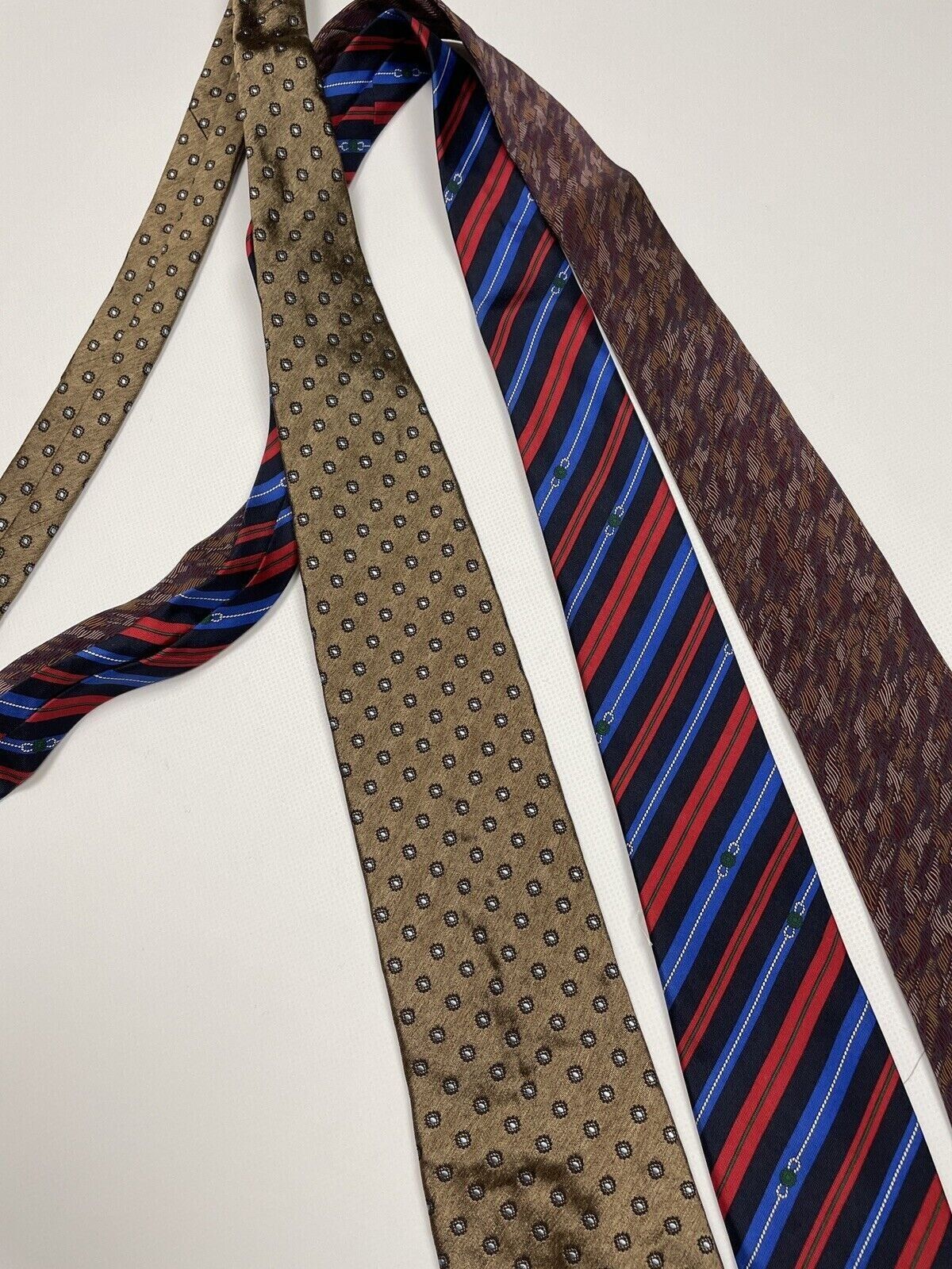 Dior LOT x 3 TIE CANALI CHRISTIAN DIOR GIVENCHY MEN Size ONE SIZE - 4 Thumbnail