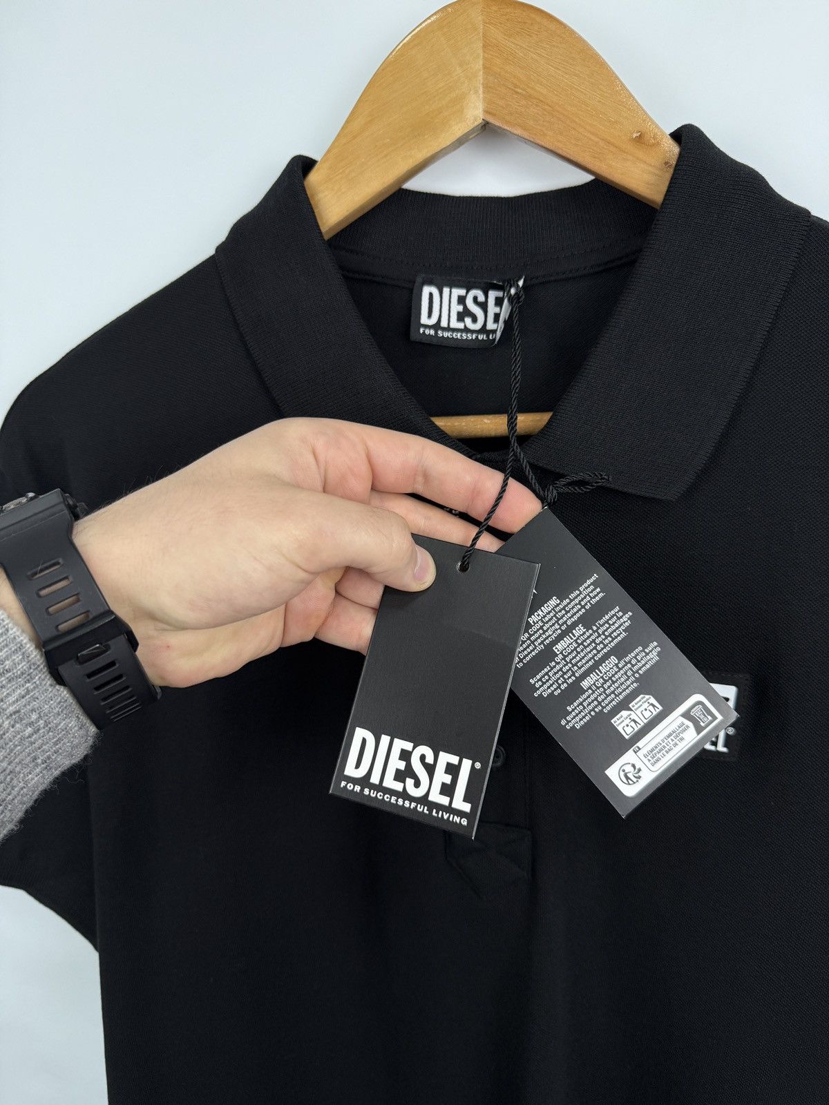 Diesel 🇺🇸❗️NEW Diesel Classic Zip Polo T-Shirt Opium Style Rare Size US XL / EU 56 / 4 - 9 Thumbnail