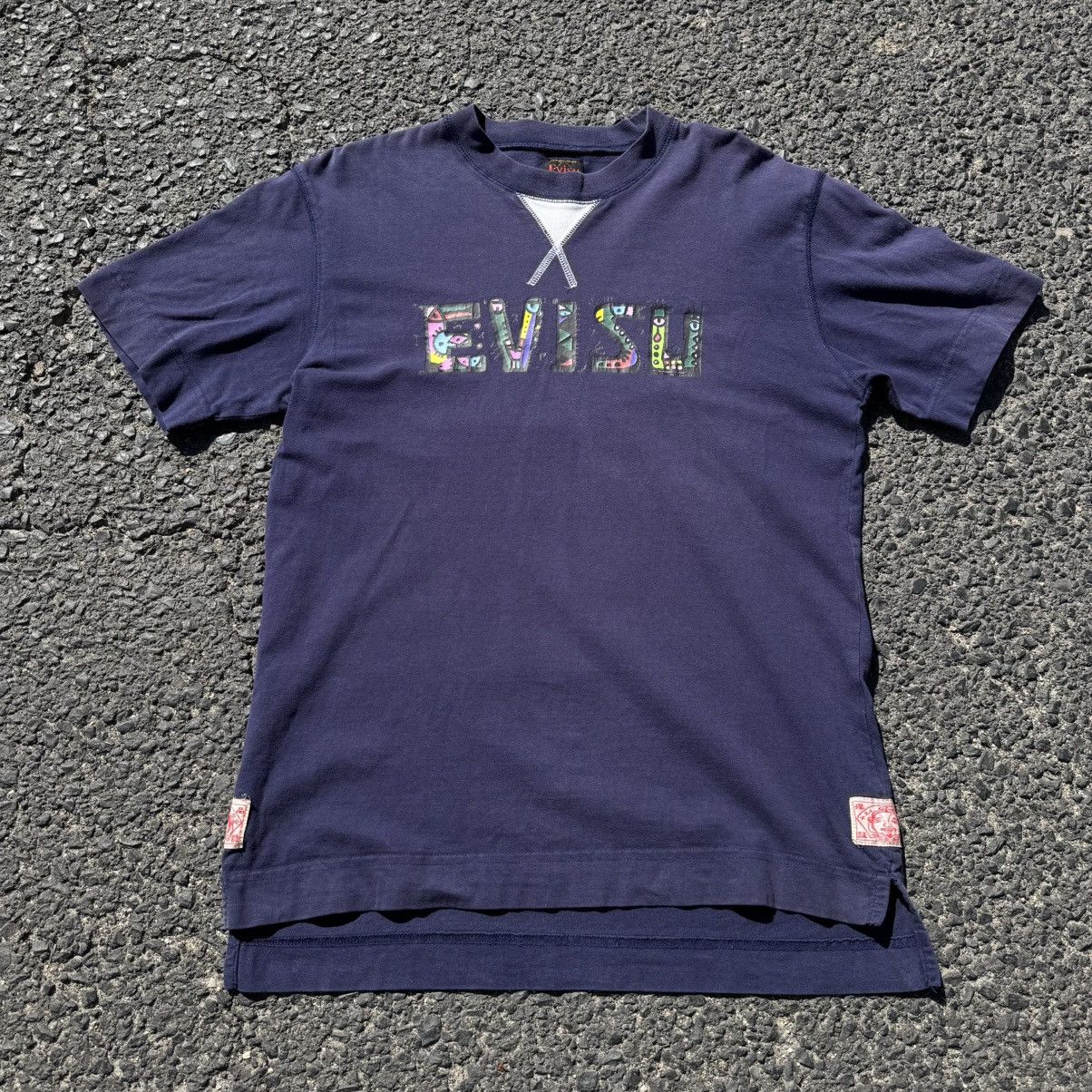 Evisu × Japanese Brand Evisu Vintage Washed Navy Logo T-shirt L Japanese brand Size US L / EU 52-54 / 3 - 18 Thumbnail