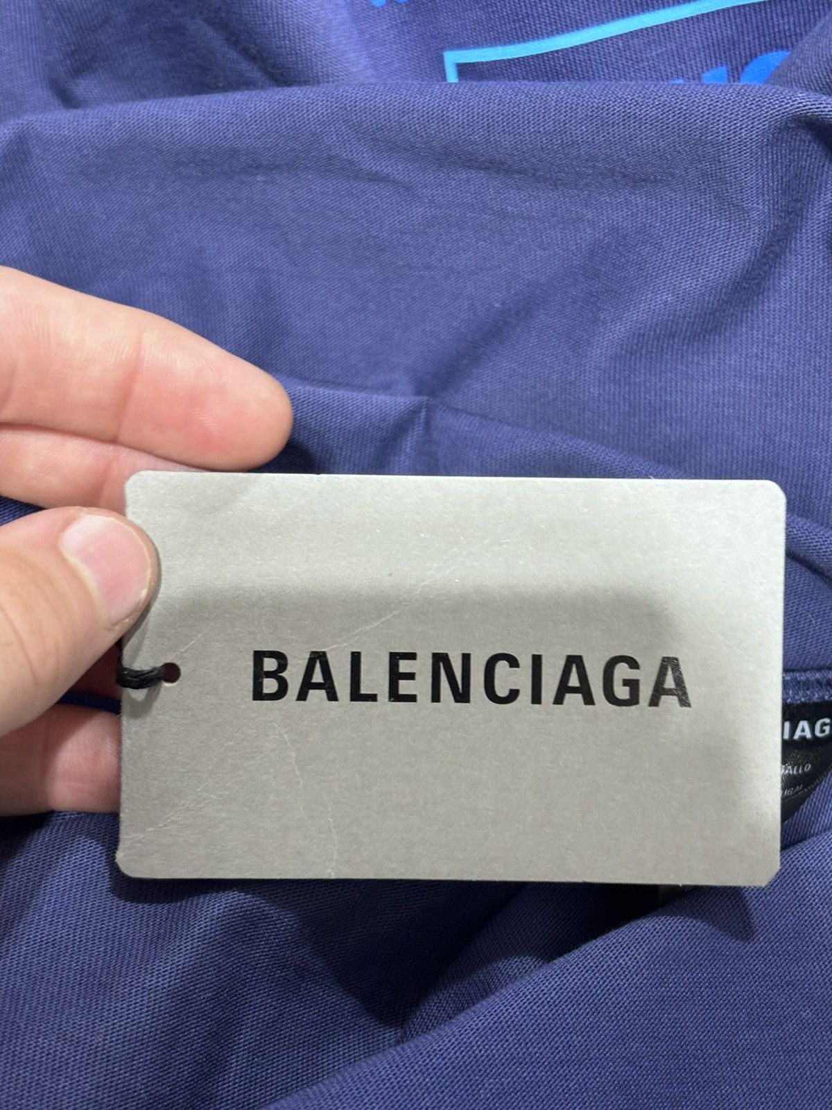 Balenciaga Balenciaga Recycle Blue Tee Size US XS / EU 42 / 0 - 7 Thumbnail