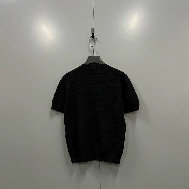 Fendi Fendi Black embossed old flower knitted short sleeves Size US S / EU 44-46 / 1 - 2 Thumbnail