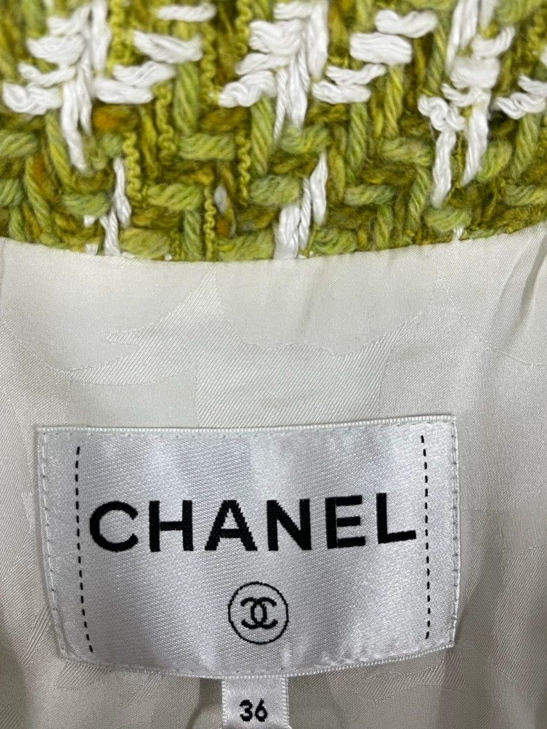 Chanel Chanel Green plaid lapel coat Size XS / US 0-2 / IT 36-38 - 4 Thumbnail
