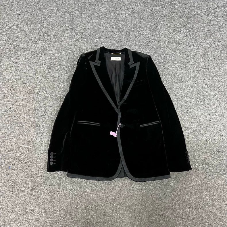 Yves Saint Laurent saint laurent Velvet smoking blazer 2503-Nextarrow Size XS / US 0-2 / IT 36-38 - 1 Thumbnail