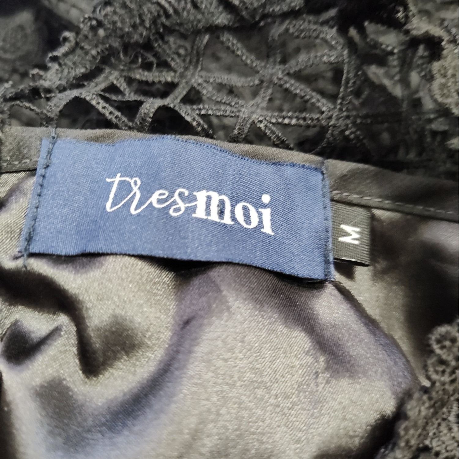 Other Tresmoi Black Lace A-line Dress Women Size M Short Sleeve Size M / US 6-8 / IT 42-44 - 6 Thumbnail