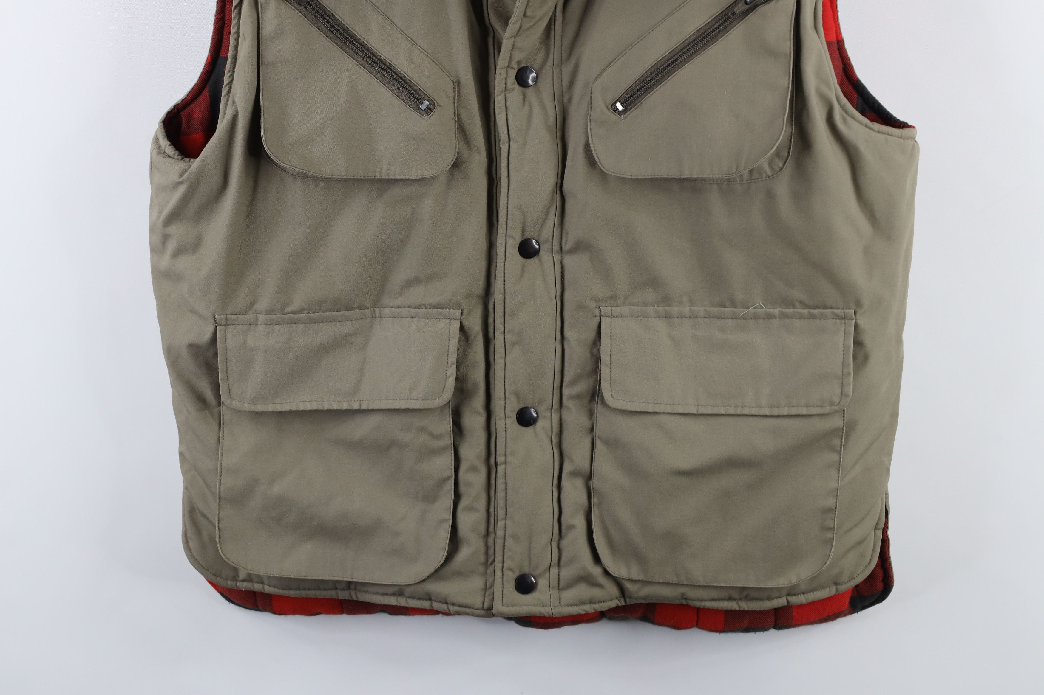 Vintage Vintage 70s Streetwear Flannel Lined Quilted Vest Jacket Size US L / EU 52-54 / 3 - 3 Thumbnail